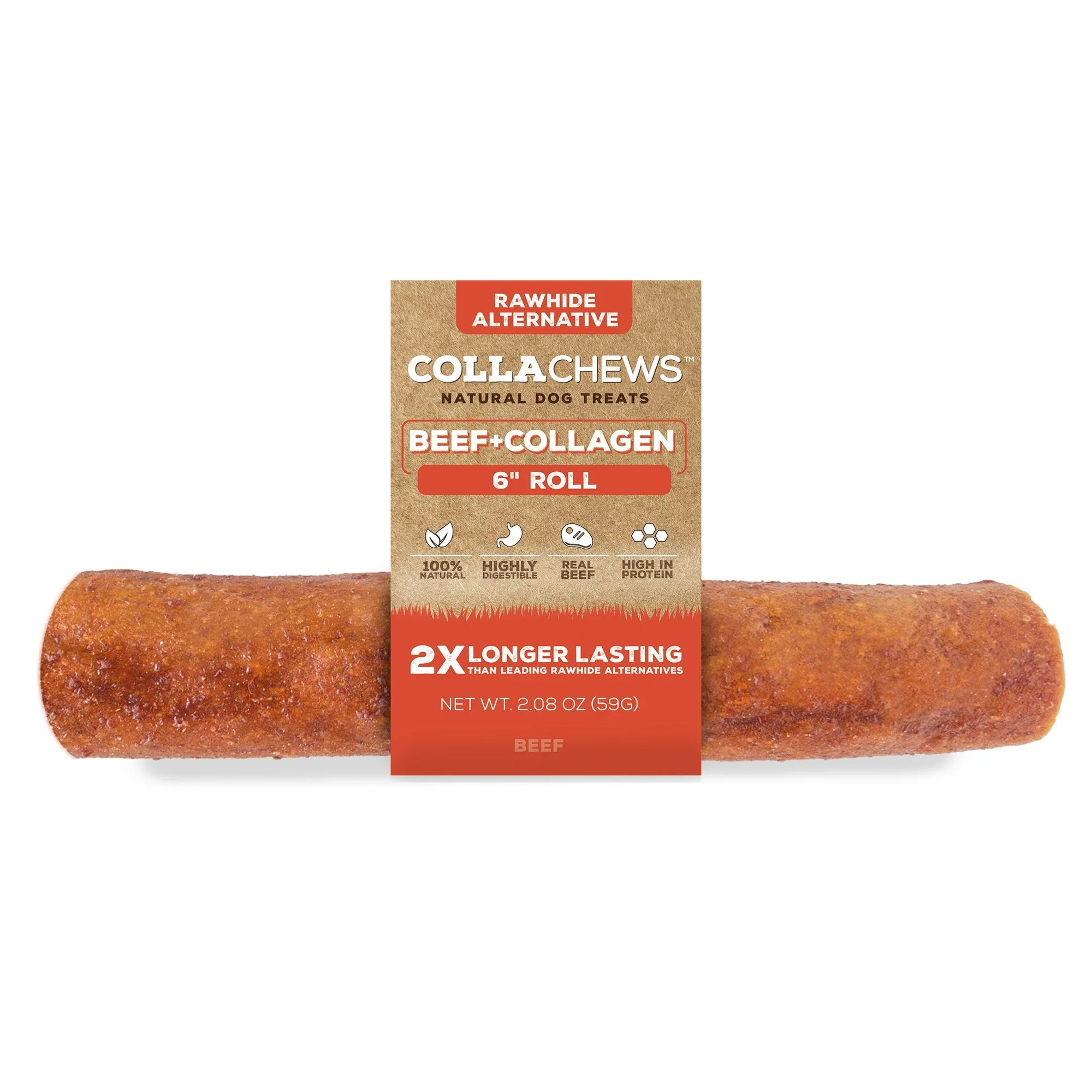 CollaChew Collagen Roll Beef 6in