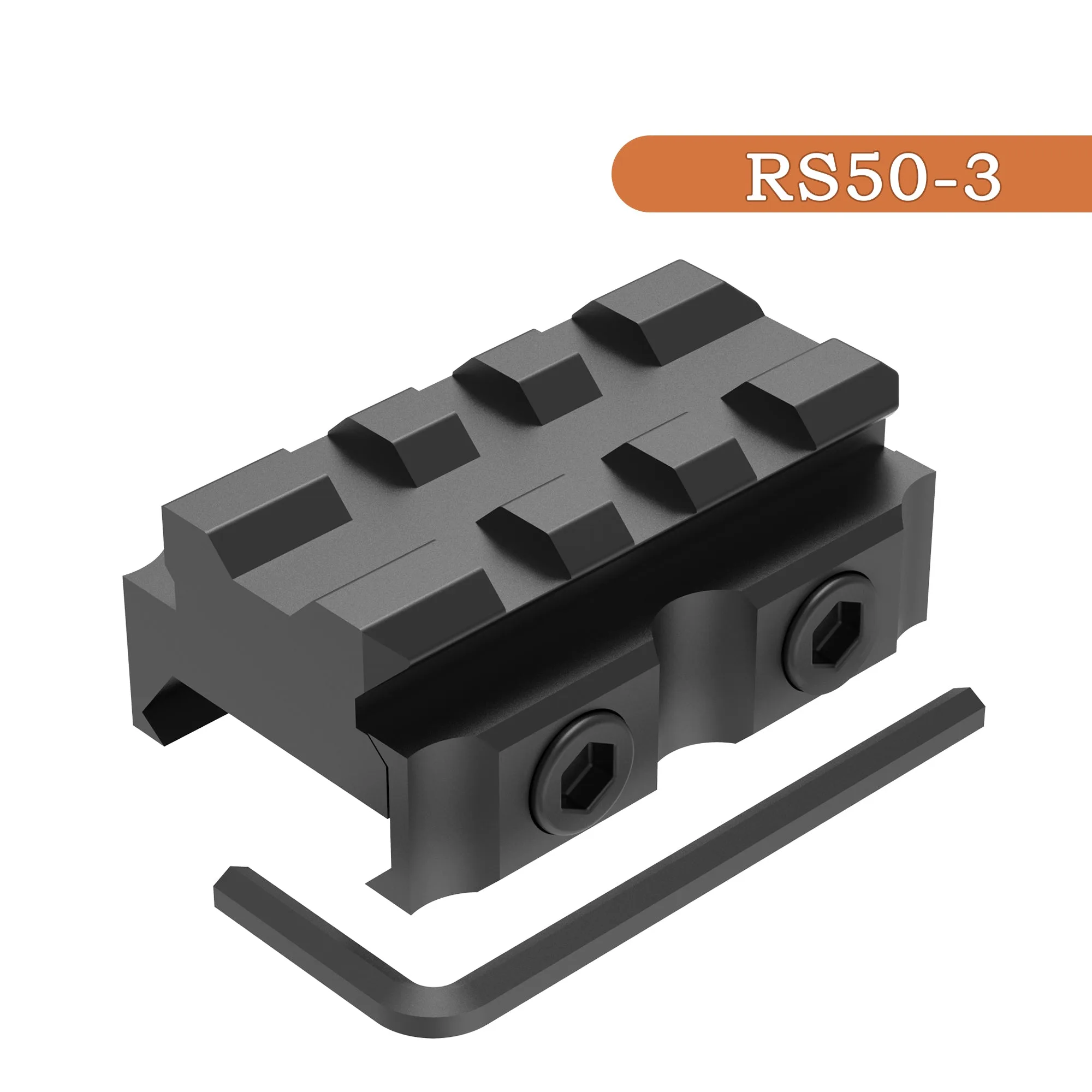 3-Slot Riser Scope Mount 0.5 inch /0.83 inch /1 inch Picatinny Rail Riser Mount