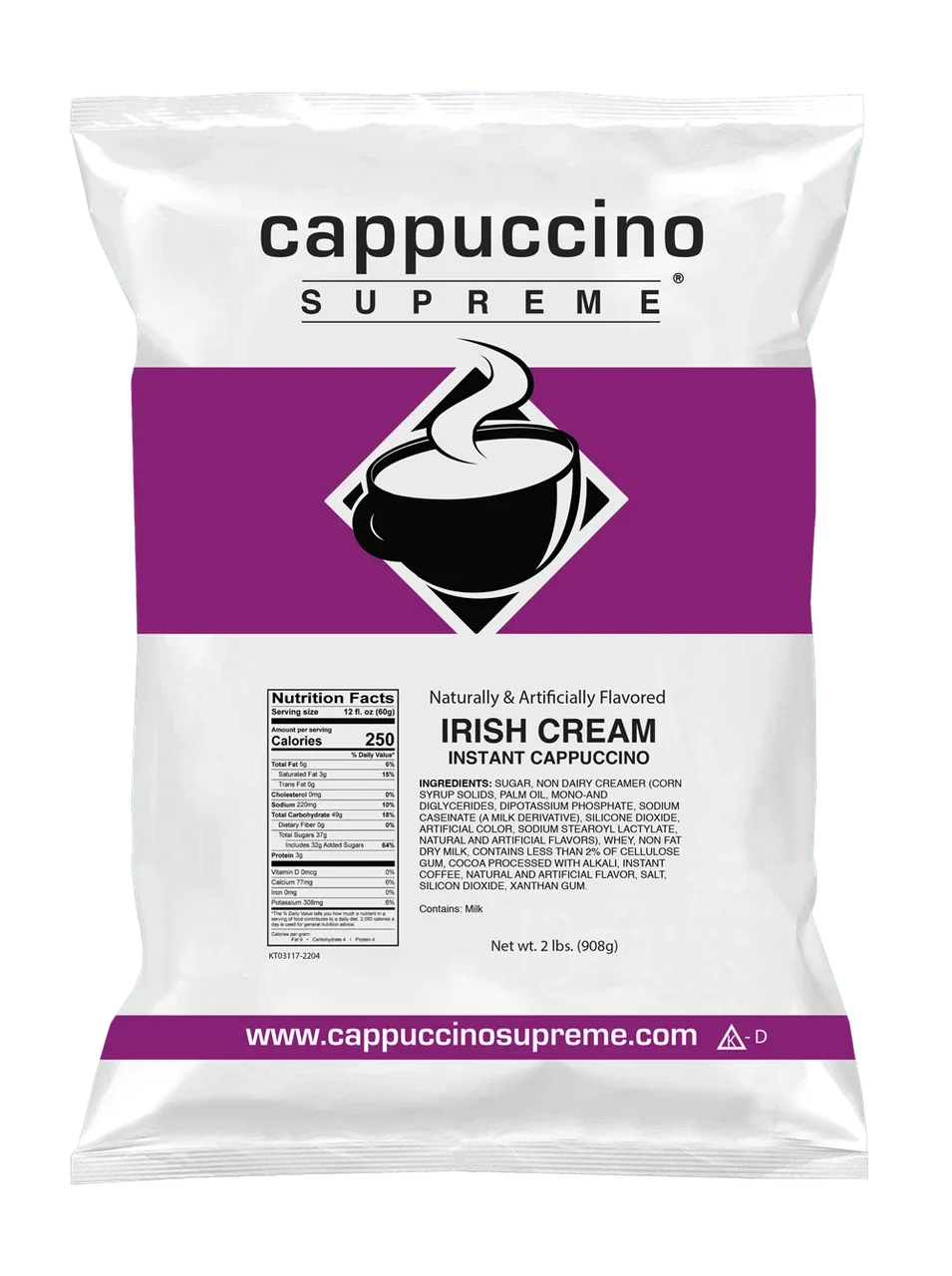 Irish Cream Instant Cappuccino Mix 2 lb. Bag