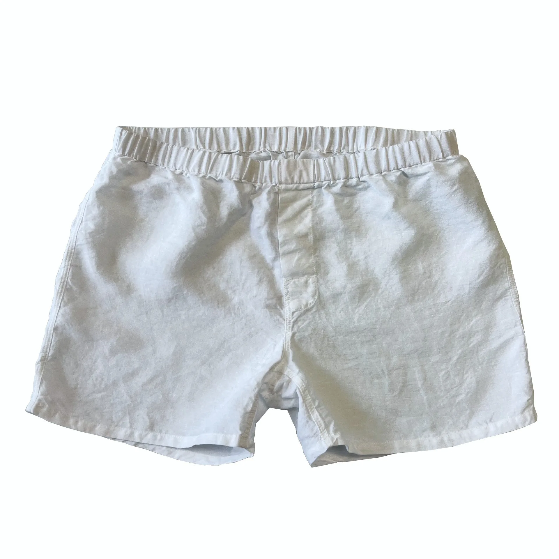 Boxer em eco-linho belga branco ecológico