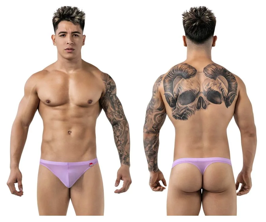 Pikante Men's Underwear PIK 1823 Luxury Thongs Color Lilac Mesh