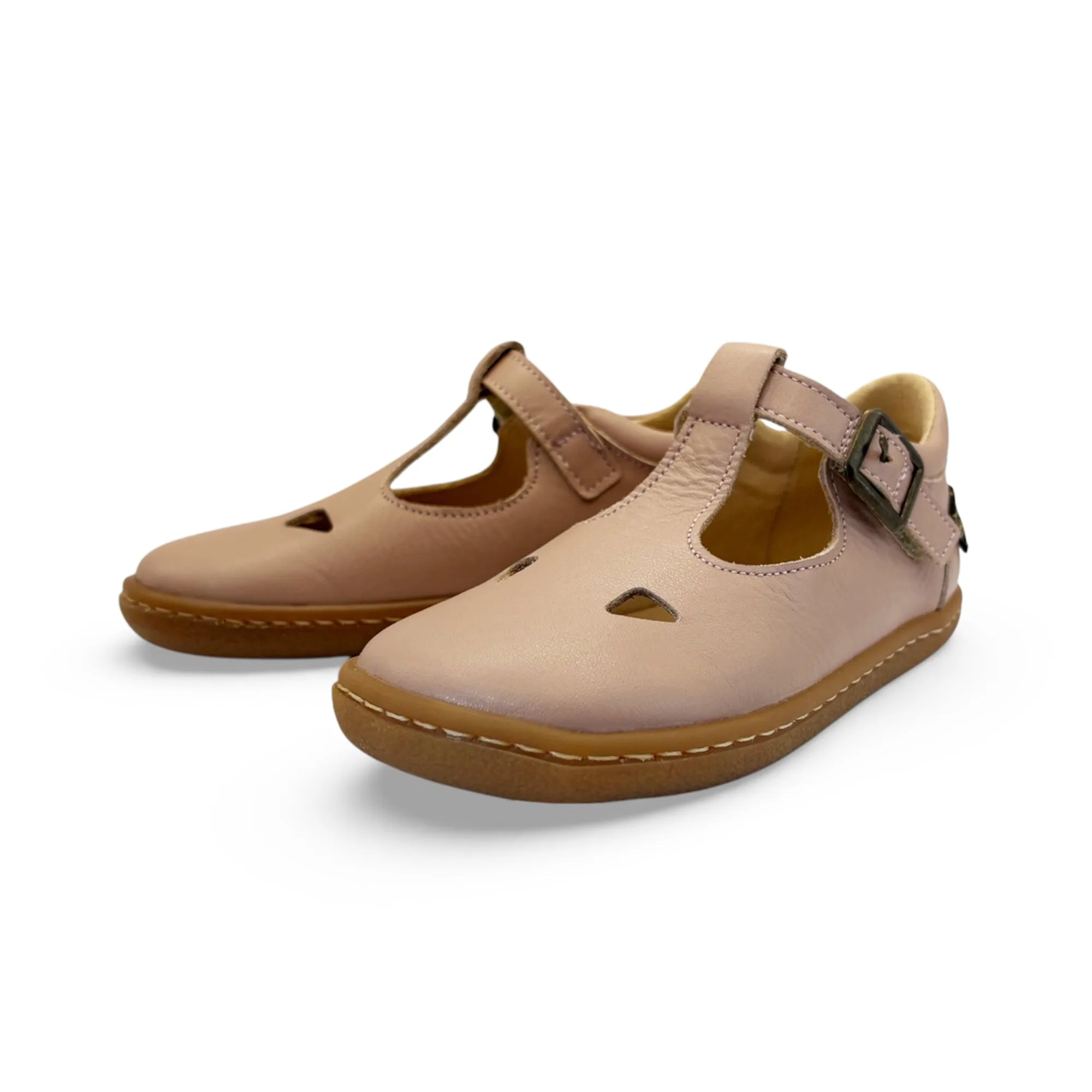 Darcey T-Bar Kids Barefoot Shoe - Rose Leather