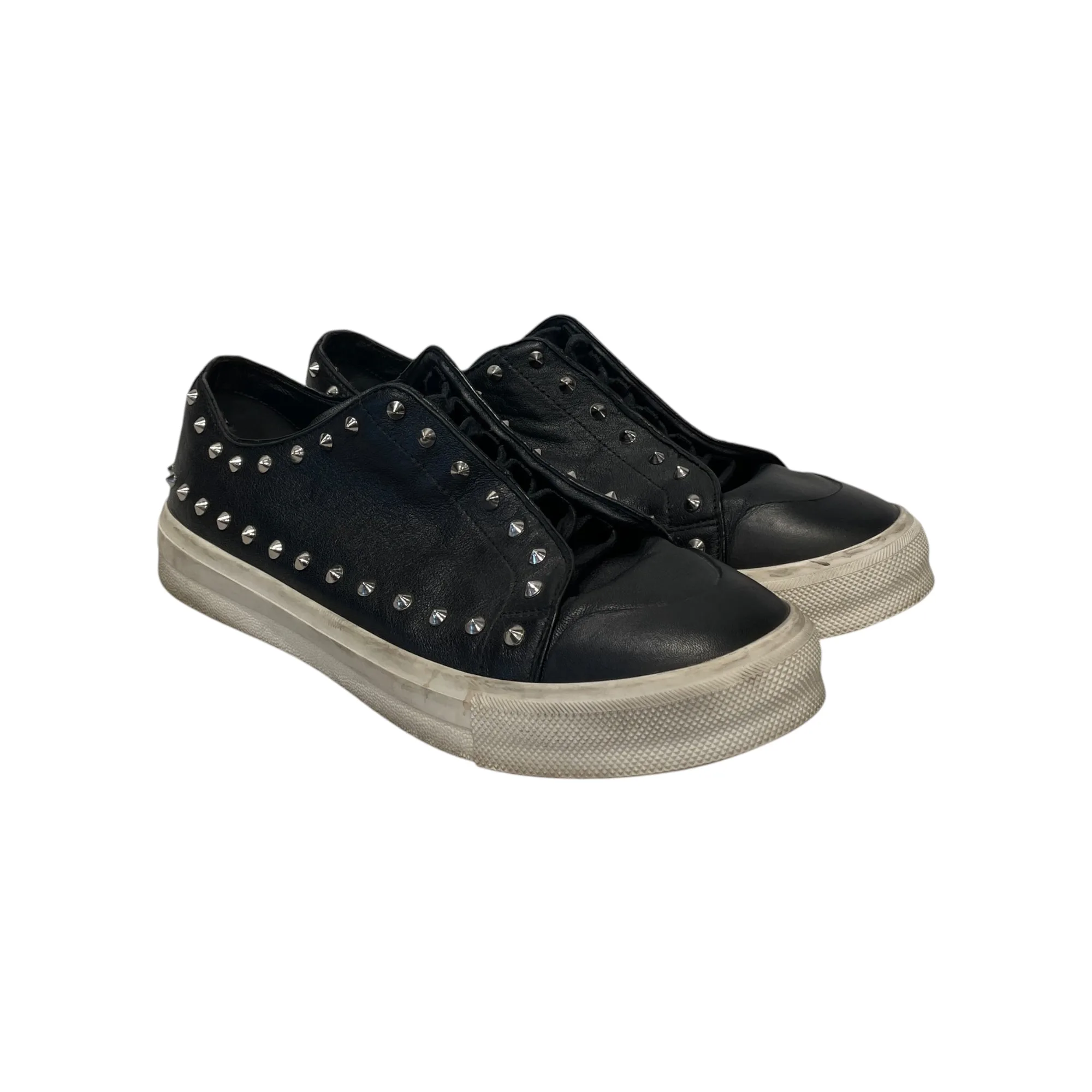 Alexander McQueen/低筒運動鞋/EU 43.5/皮革/黑色/鉚釘/RICK