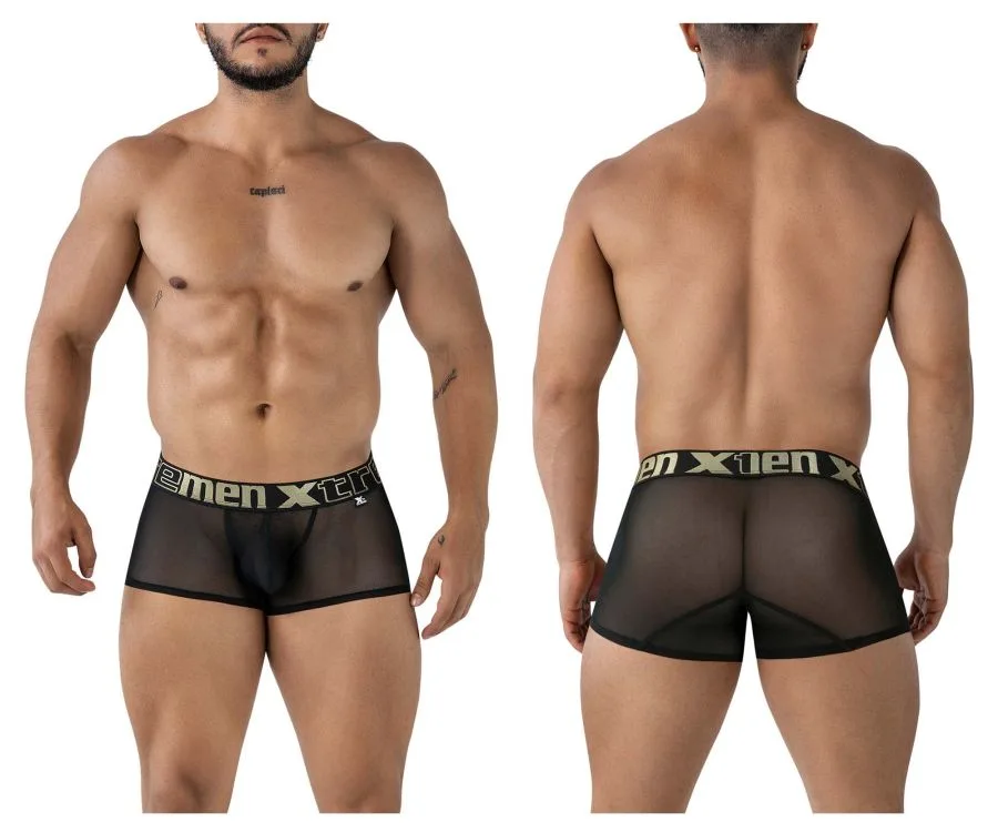 Xtremen Men's Underwear 91237 Microfiber Trunks Color Black
