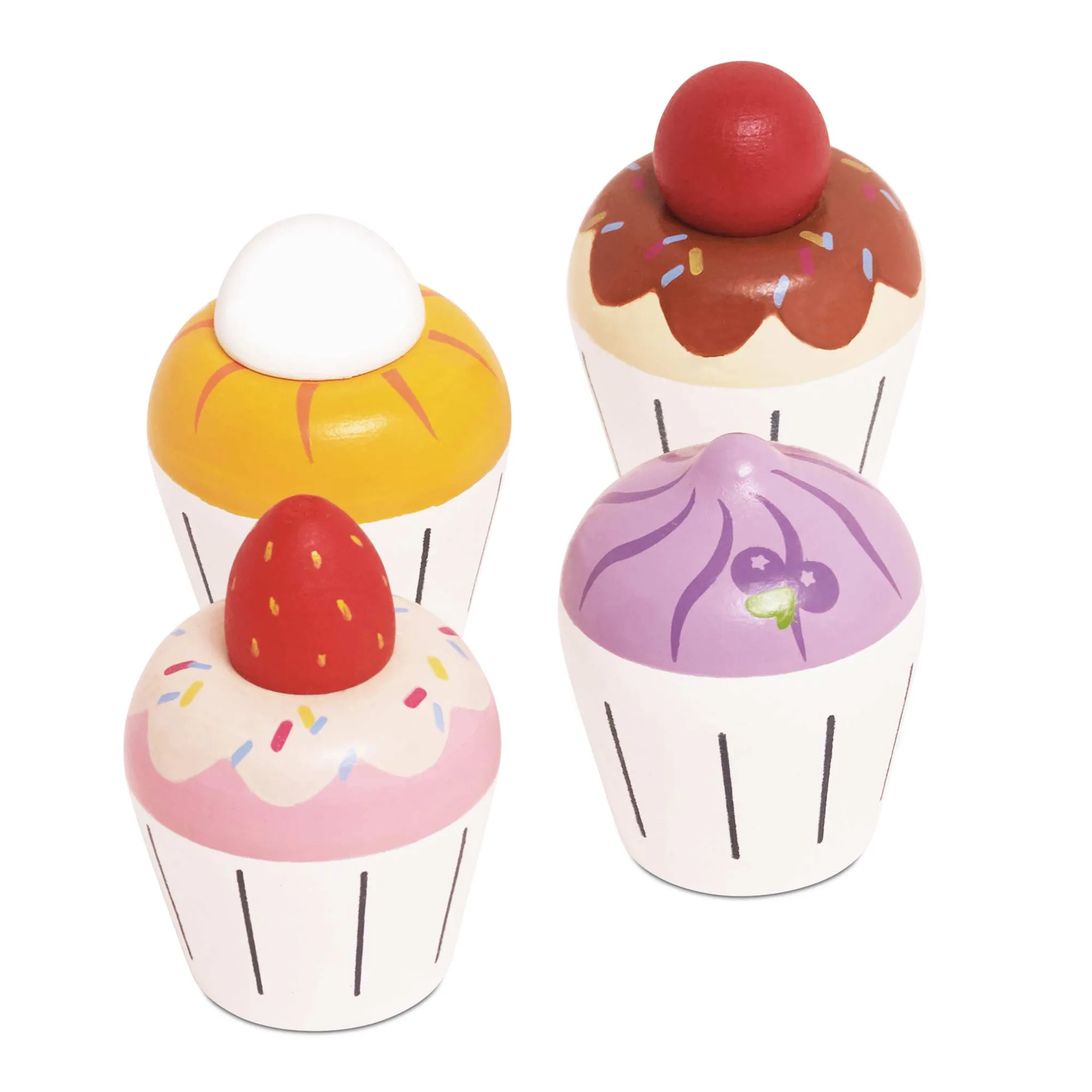 Speelgoedkeuken: cupcake-set en snijdbare groenten
