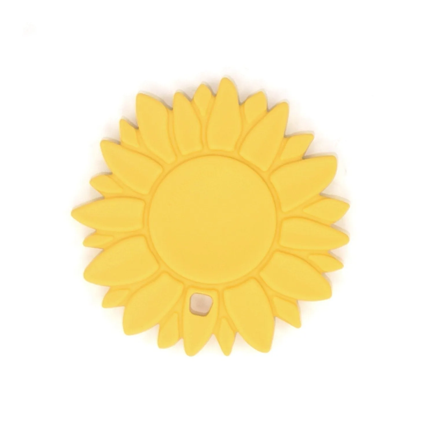 Silikon-Sonnenblumen-Beissring | Zitrone