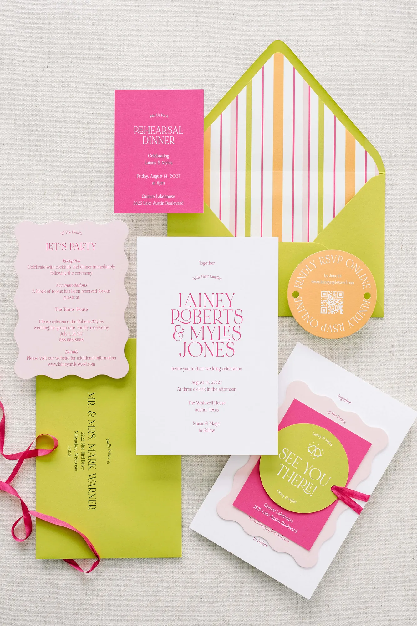 The Fruit Punch Wedding Invitation Sample Kit | Luxe & Layered