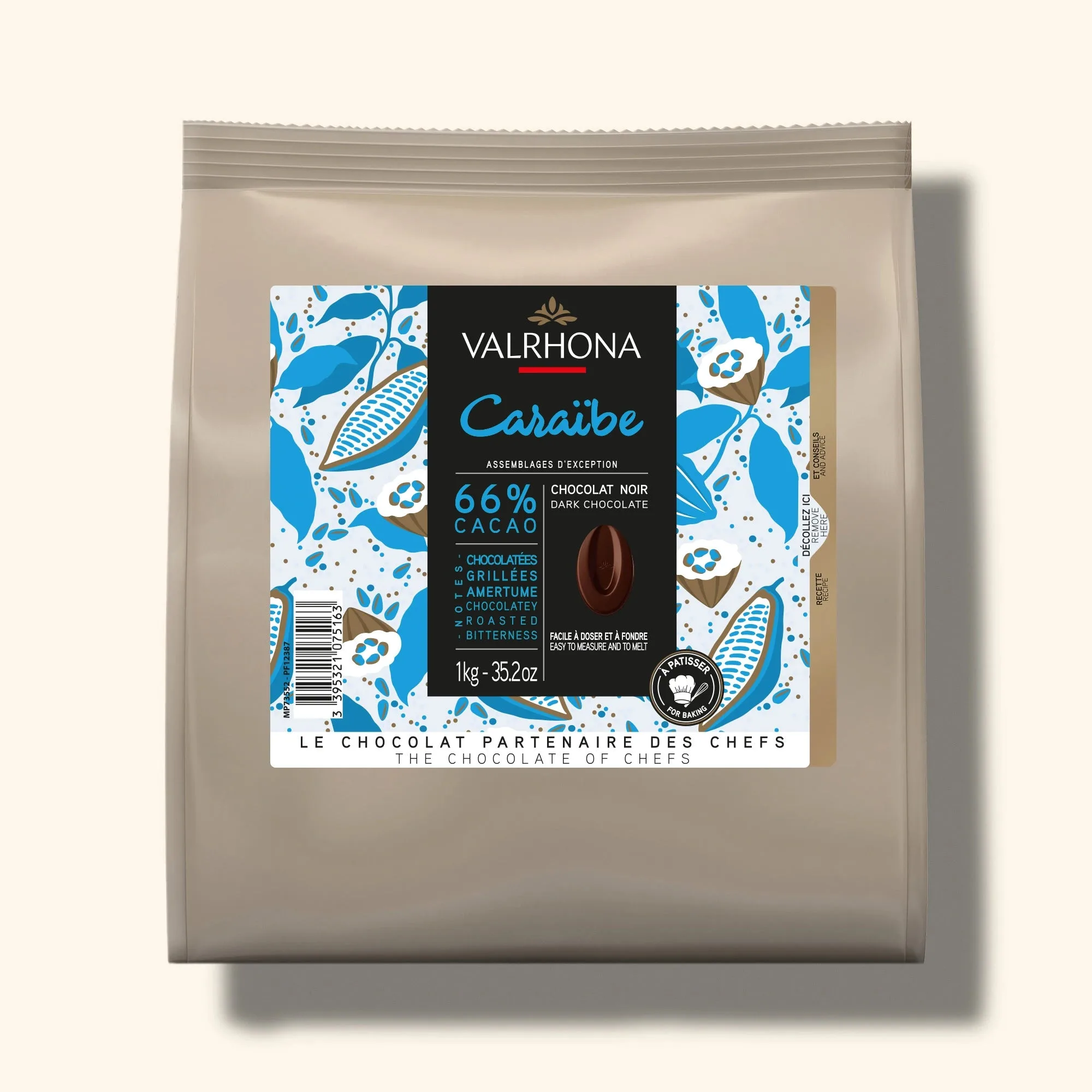 Ciemna czekolada do pieczenia Caraibe 66% - 35,27 oz