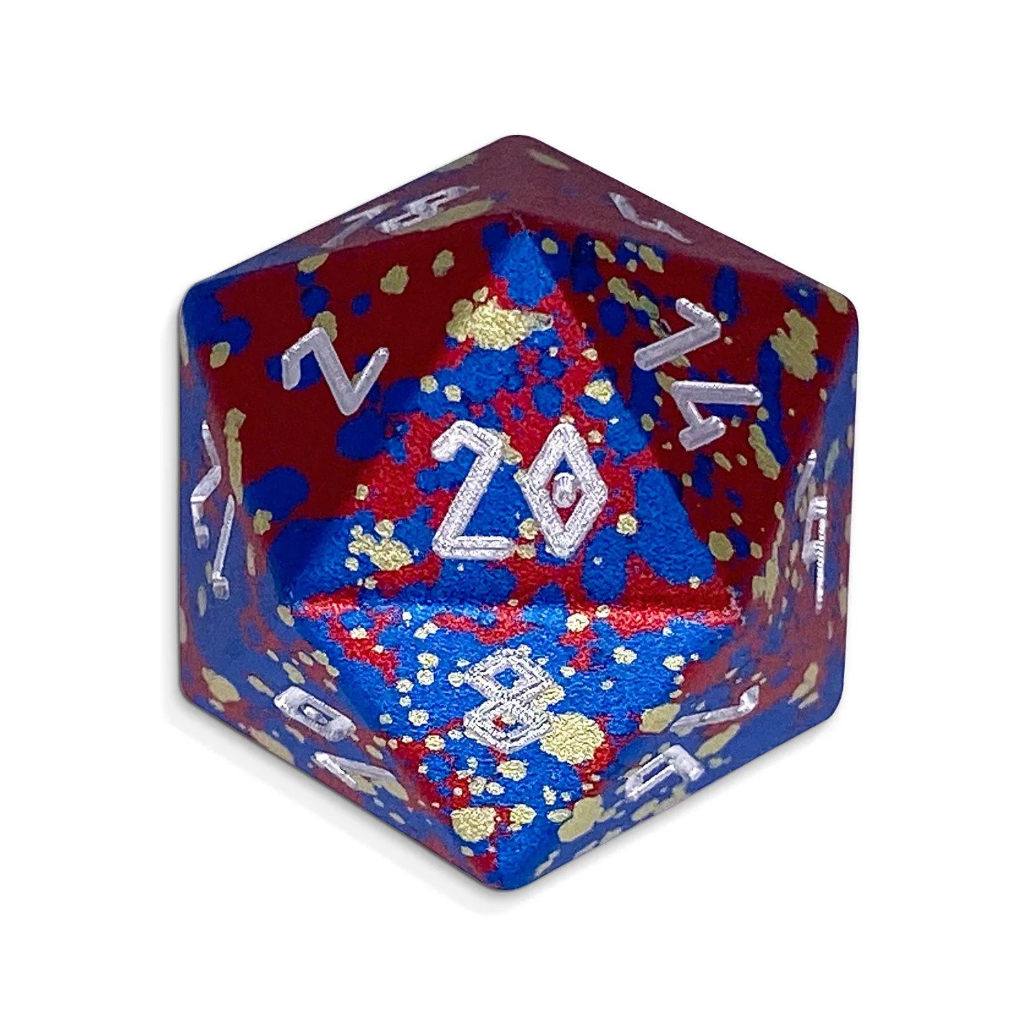 Einzelner Wunderwürfel® D20 in Barbarenwut von Norse Foundry 6063 Flugzeugaluminium