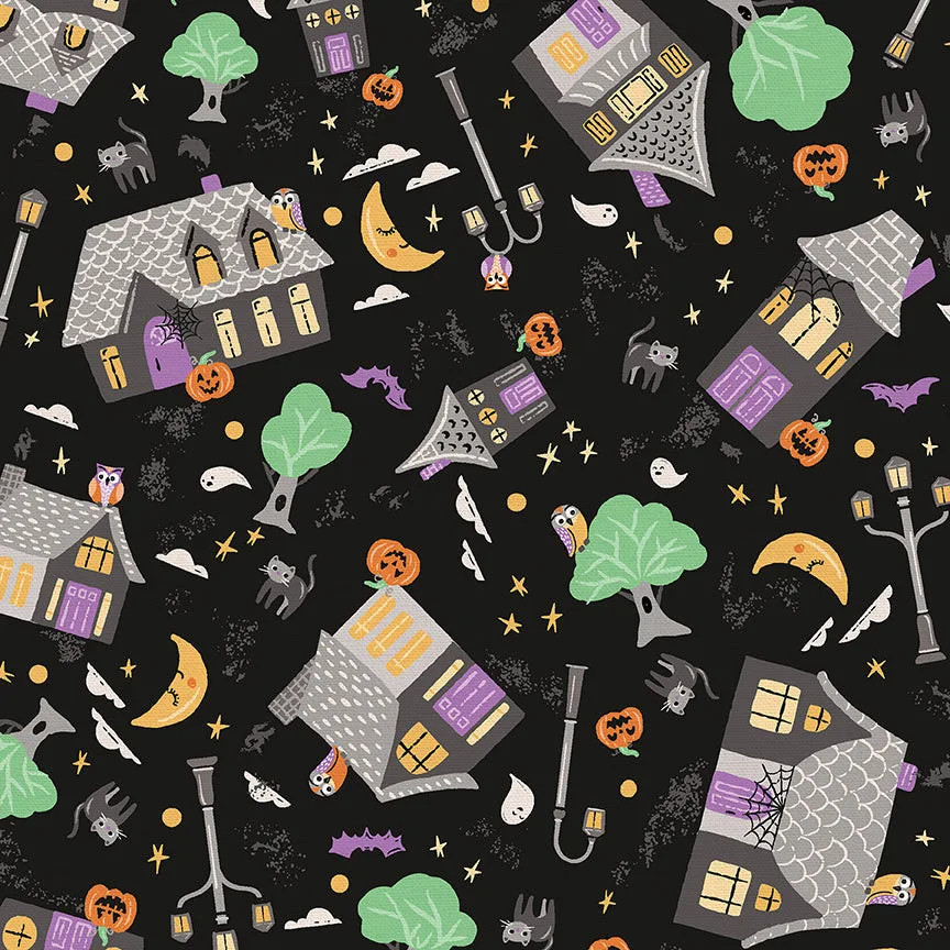 Halloween Village by Zirkus Design for Paintbrush Studio Fabric