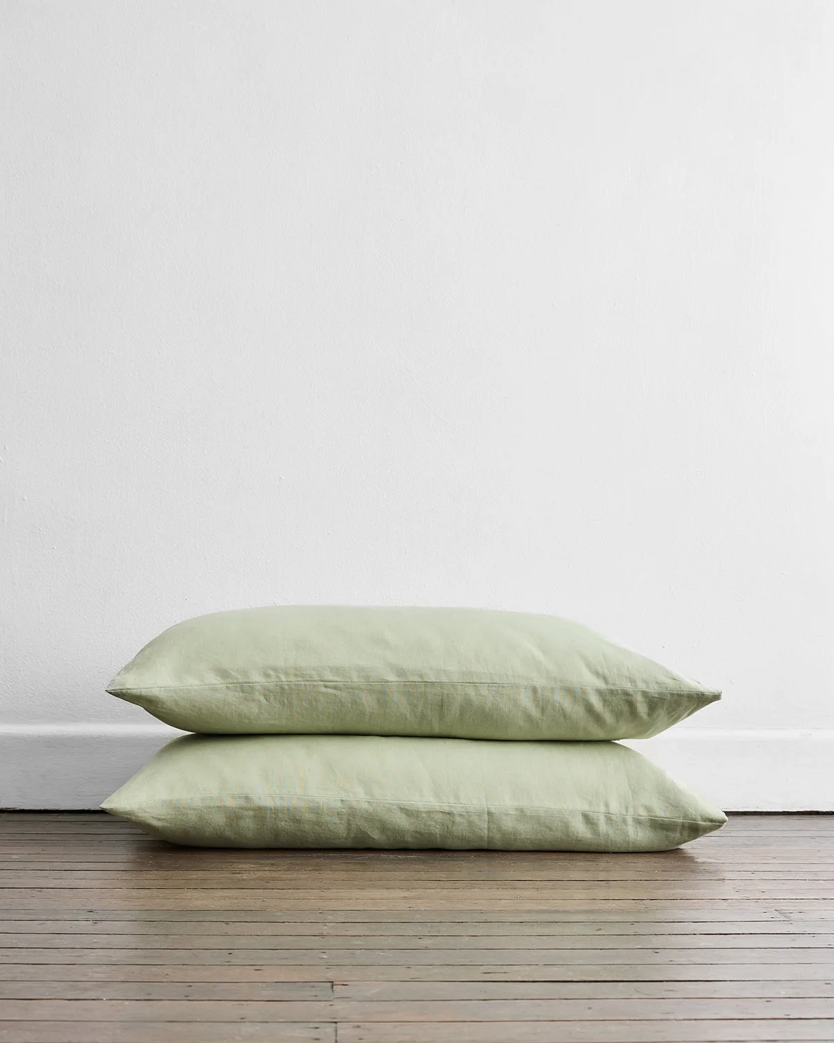 Sage 100% French Flax Linen King Pillowcases (Set of Two)