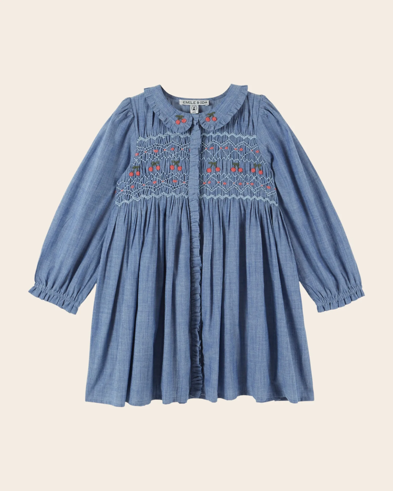 Robe - Smockée chambray