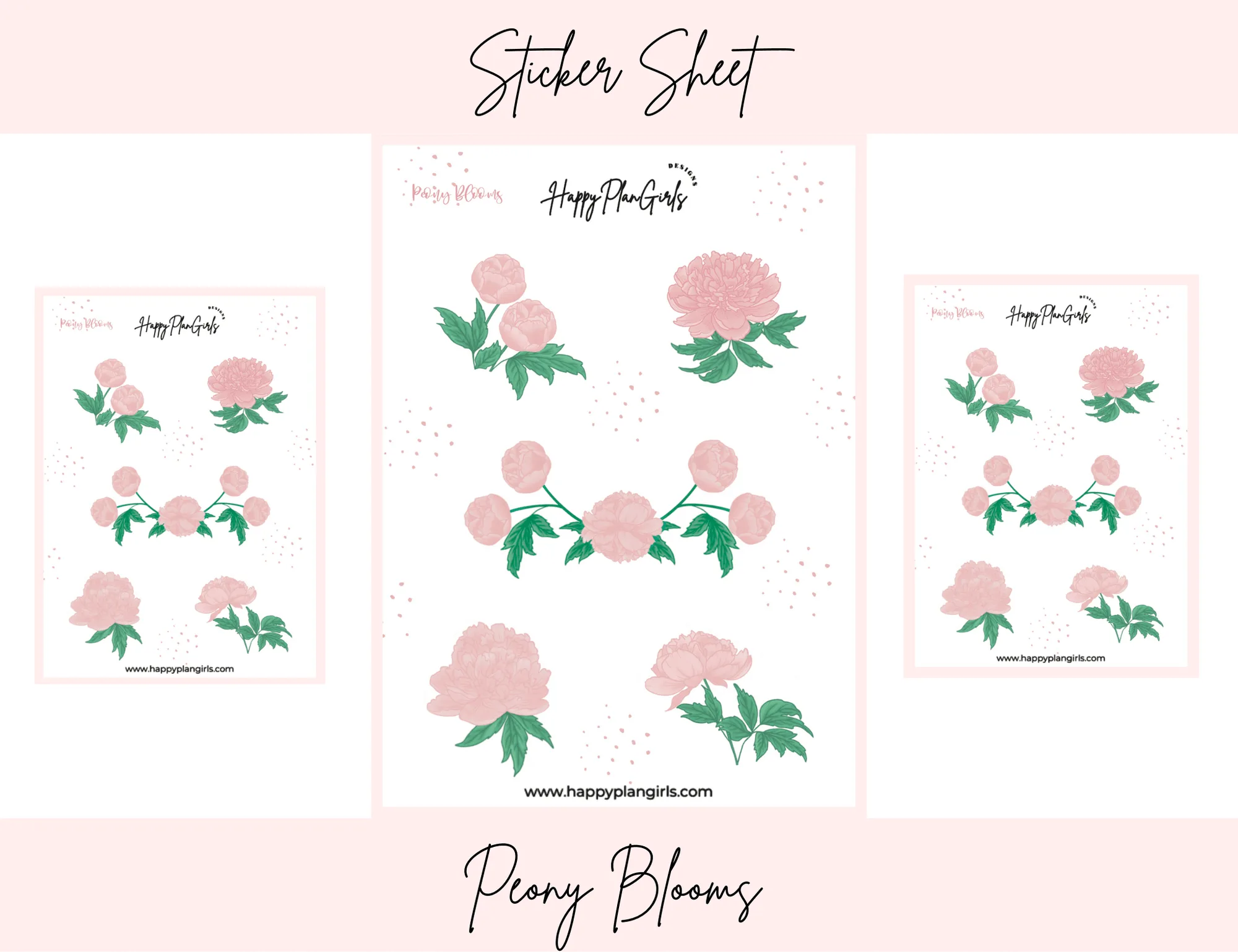 Peony Blooms One Sticker Sheet