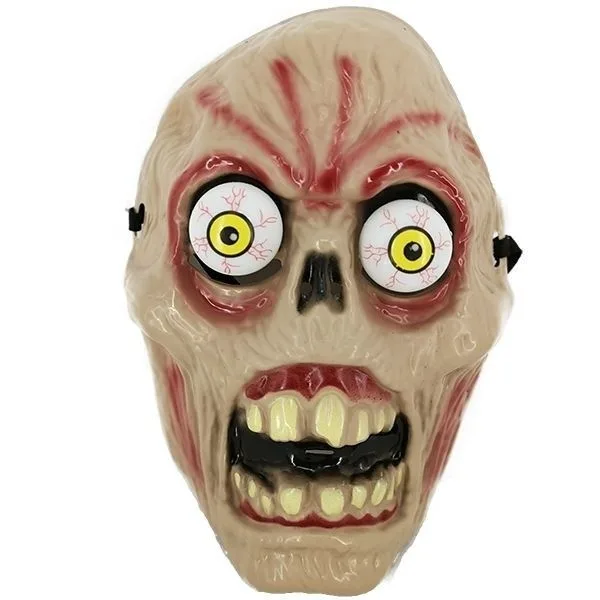 Halloween Rotten Terrified Skeleton with Popping Eyes Face Mask