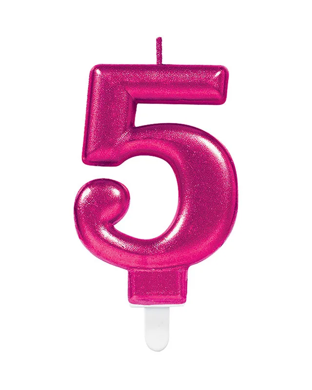 Come usare una candelina rosa numero 5 per la torta del primo compleanno