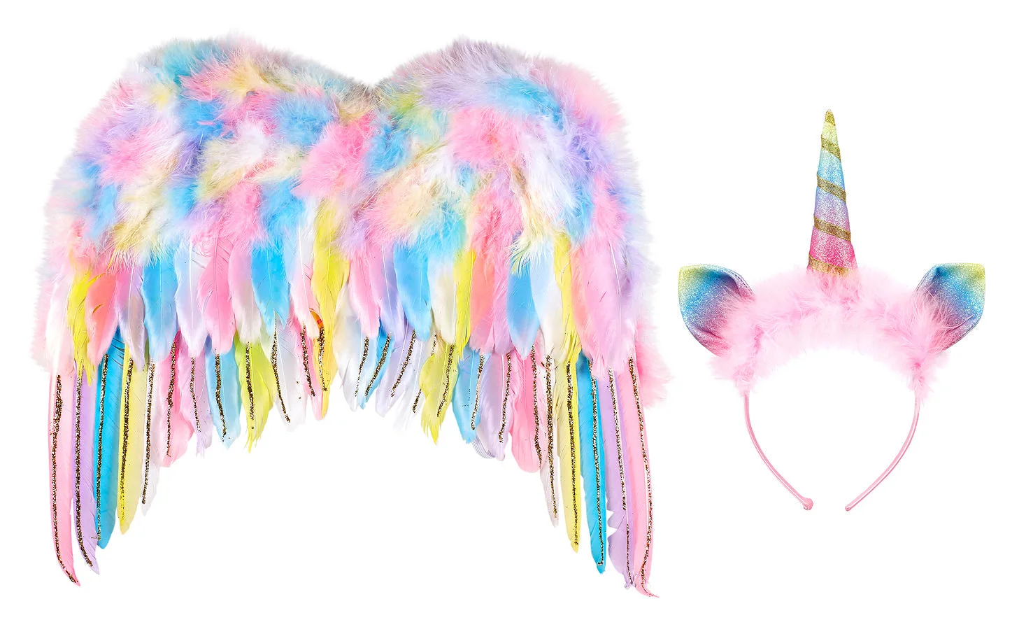 Unicorn Wings & Headband Set: Fun Costume Accessory for Kids