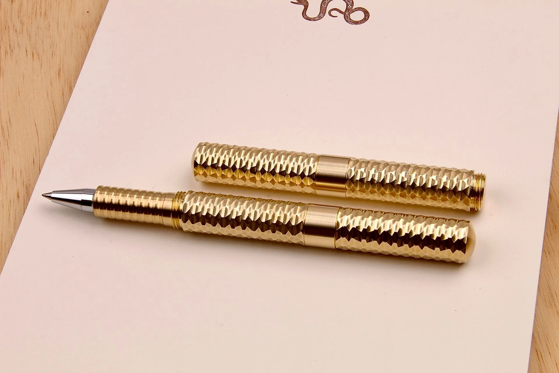 Solid Brass and Faceted Brass Pocket Six Inkball Pens