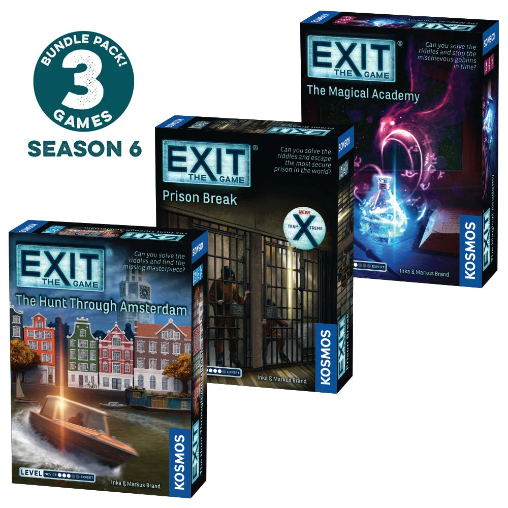 EXIT: Season 6 Three-Pack: The Hunt Through Amsterdam, Prison Break, The Magical Academy