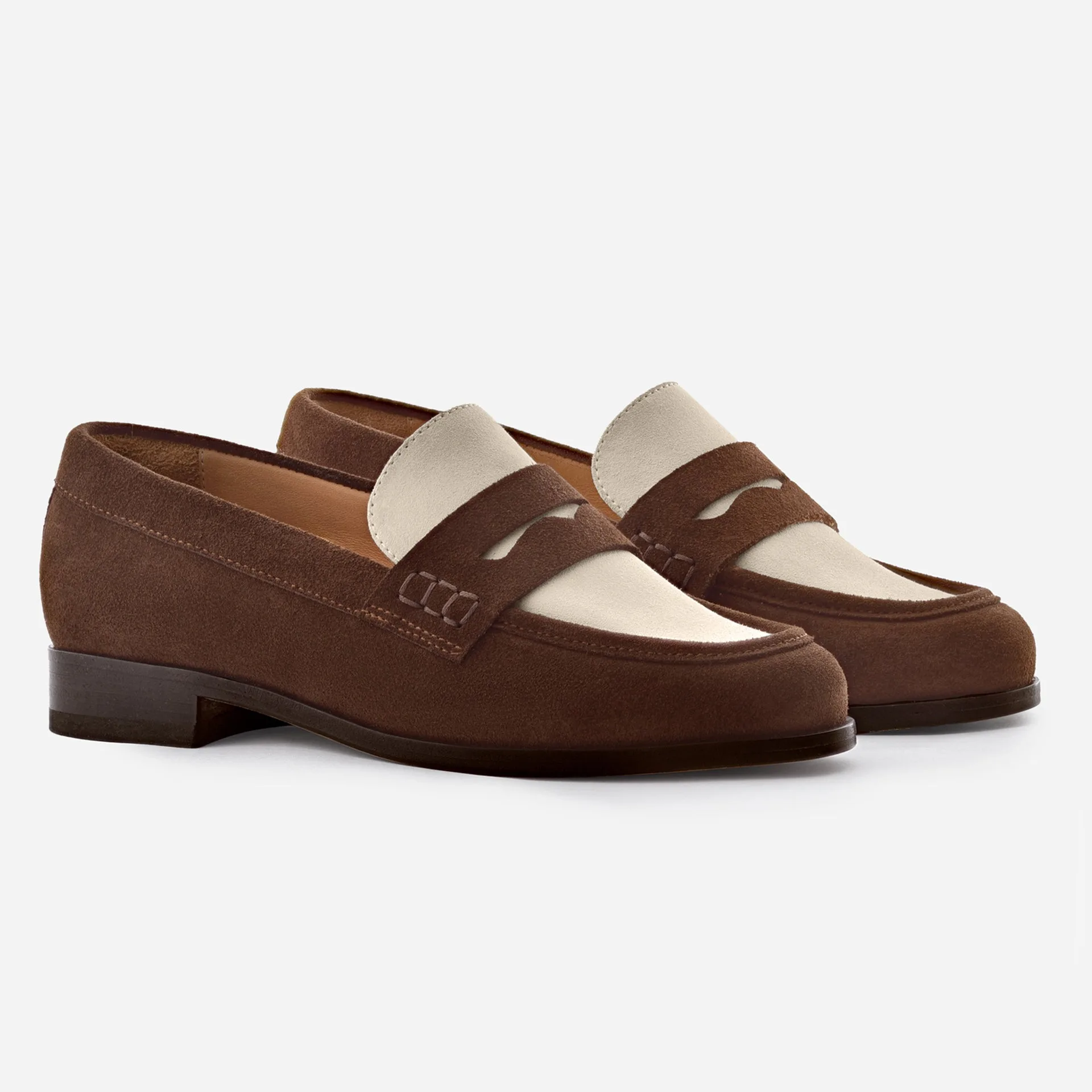 Camille Penny Loafers - Camurça repelente de água - Mulher
