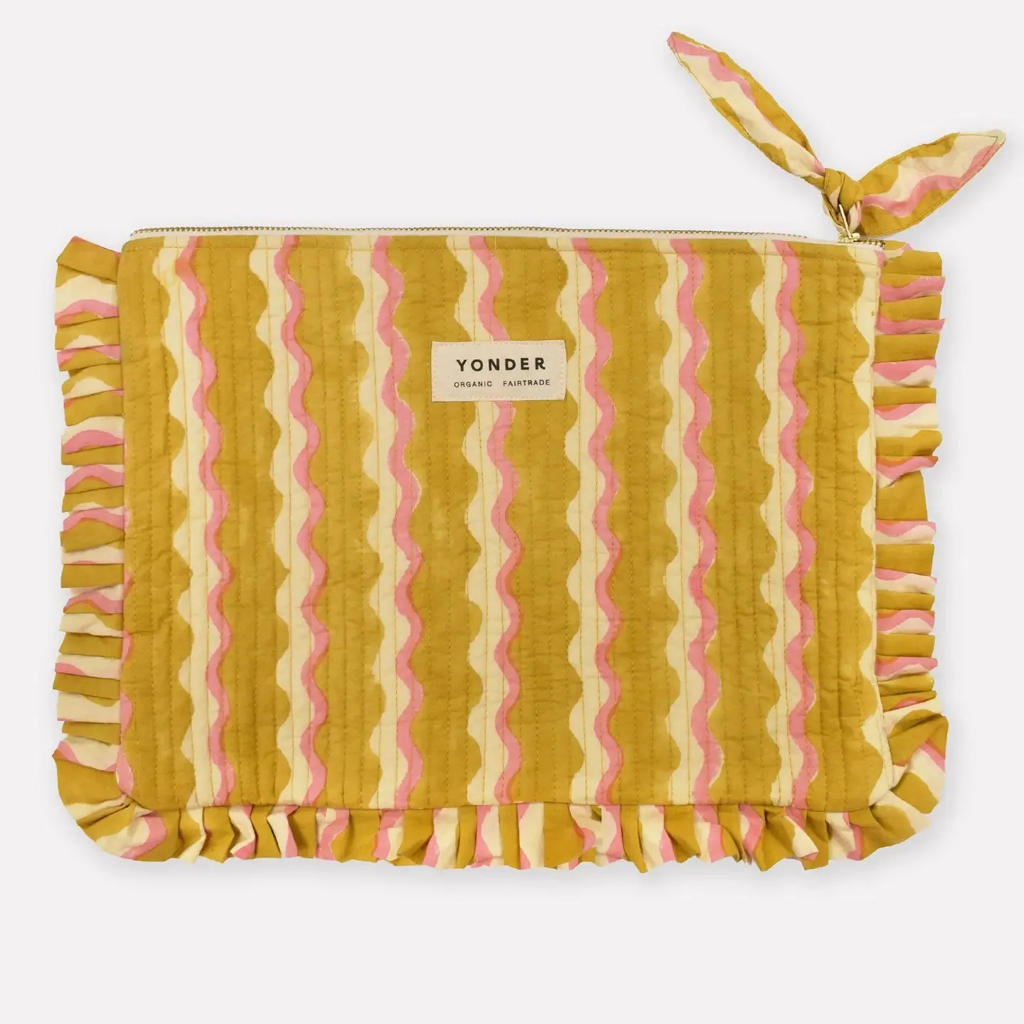 YONDER: Quilted Frill Pouch | Wiggle | Honey