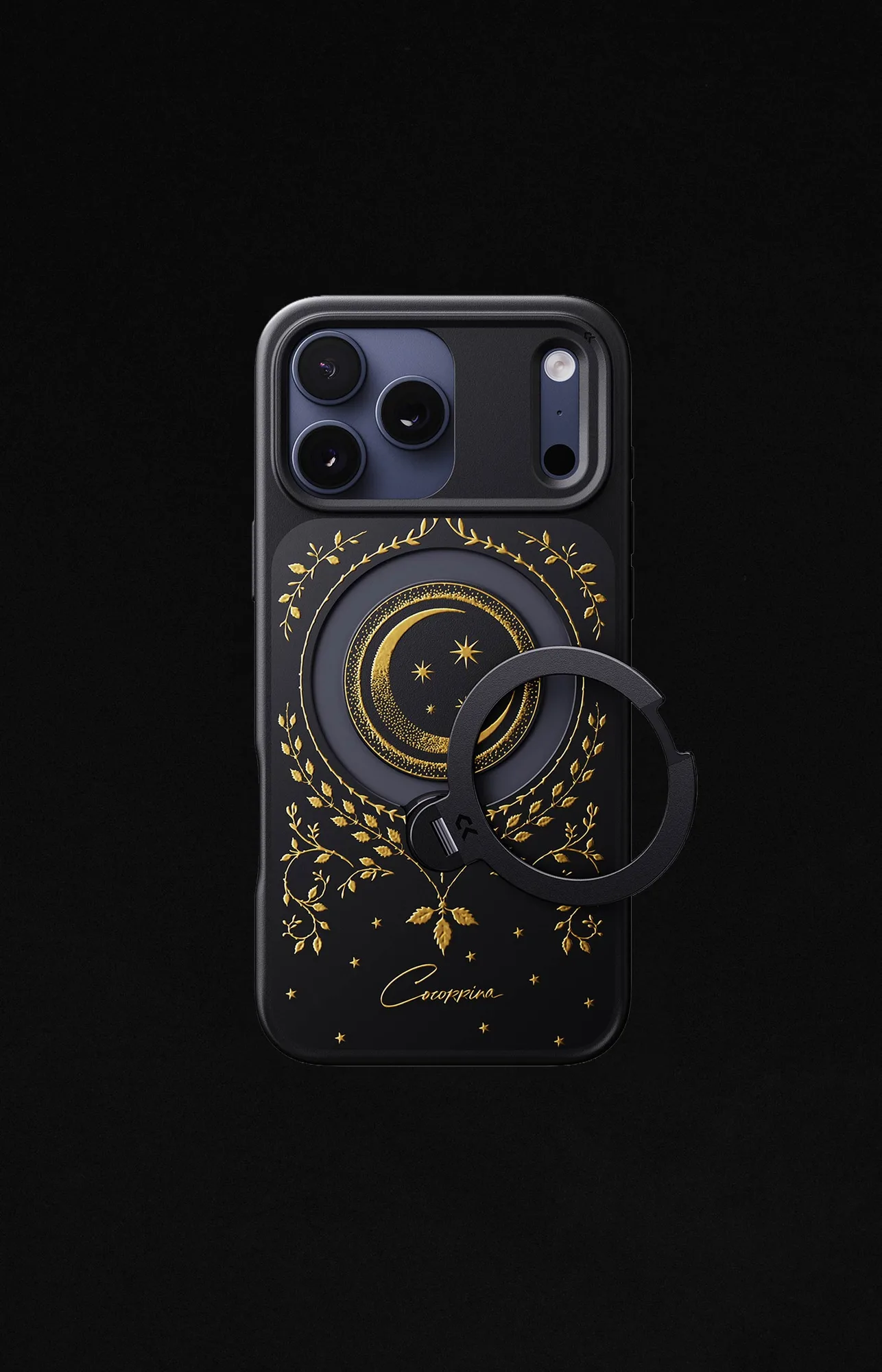 Moonflower Trails vs. funda para iPhone Golden Ivy