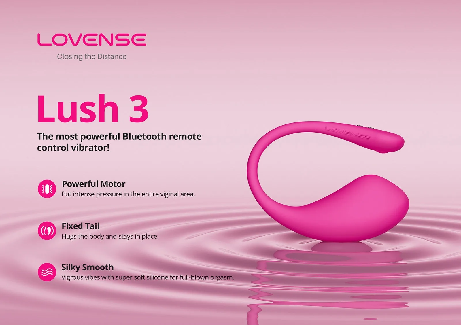 Lovense Lush 3 Magnetic Charging App-Controlled Authorized Dealer