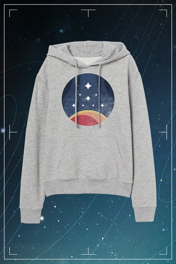 Starfield 復古星座標誌連帽衫 - 灰色