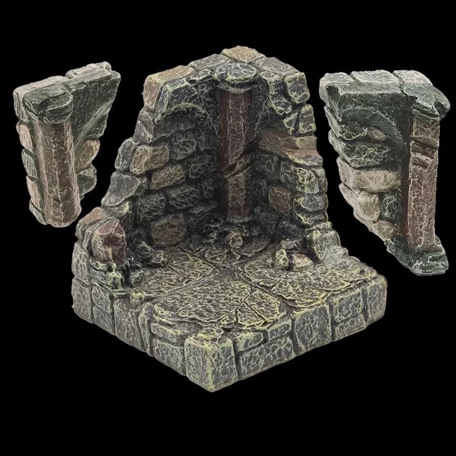 Esquina de Bóveda en Ruinas (Pintada) (3 piezas únicas)