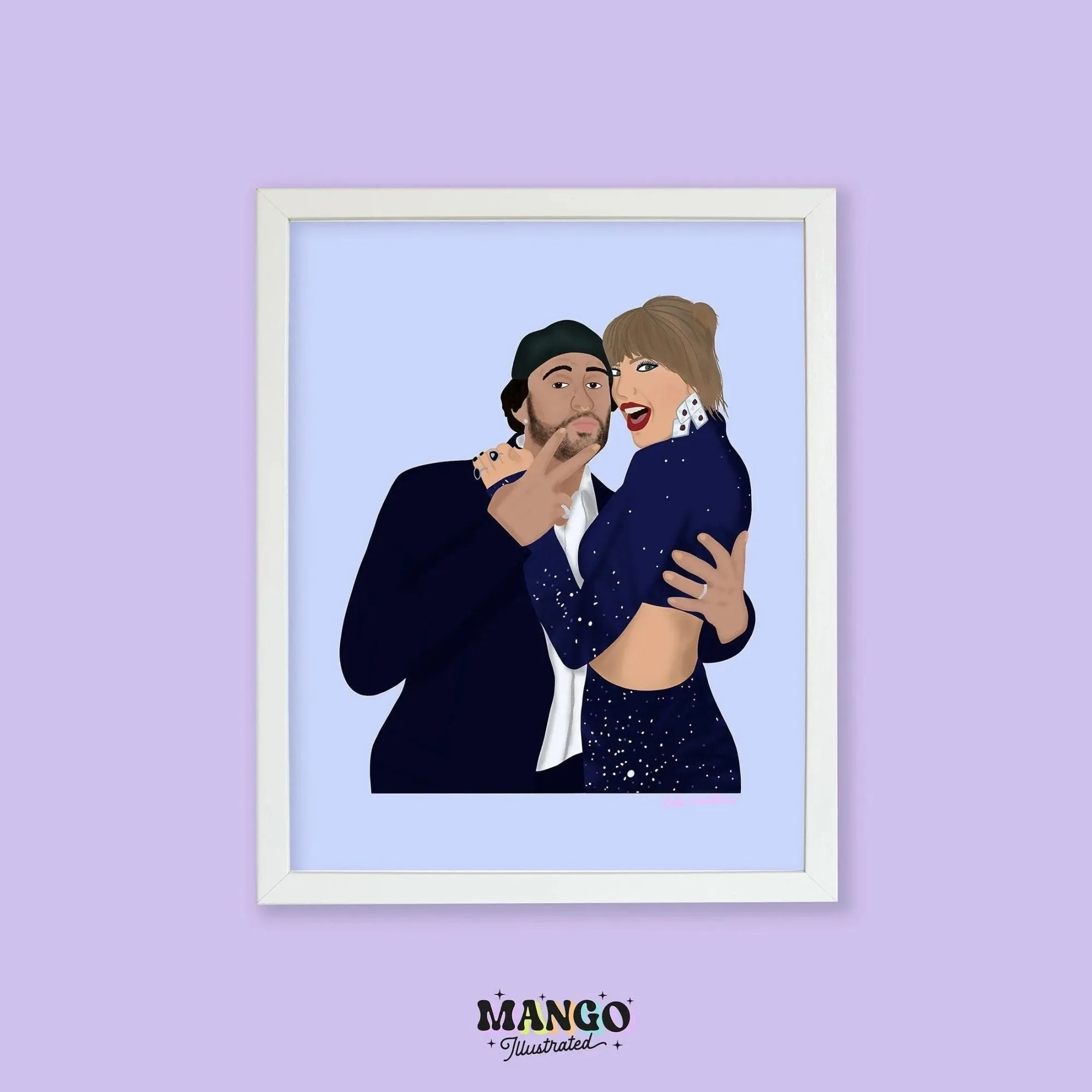 Exhibe tu lámina de arte de Taylor Swift Bad Bunny Grammys