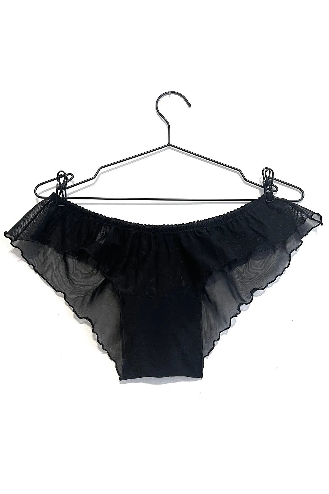 Demeter Mesh Flutter Panty in Black Recycled Mesh