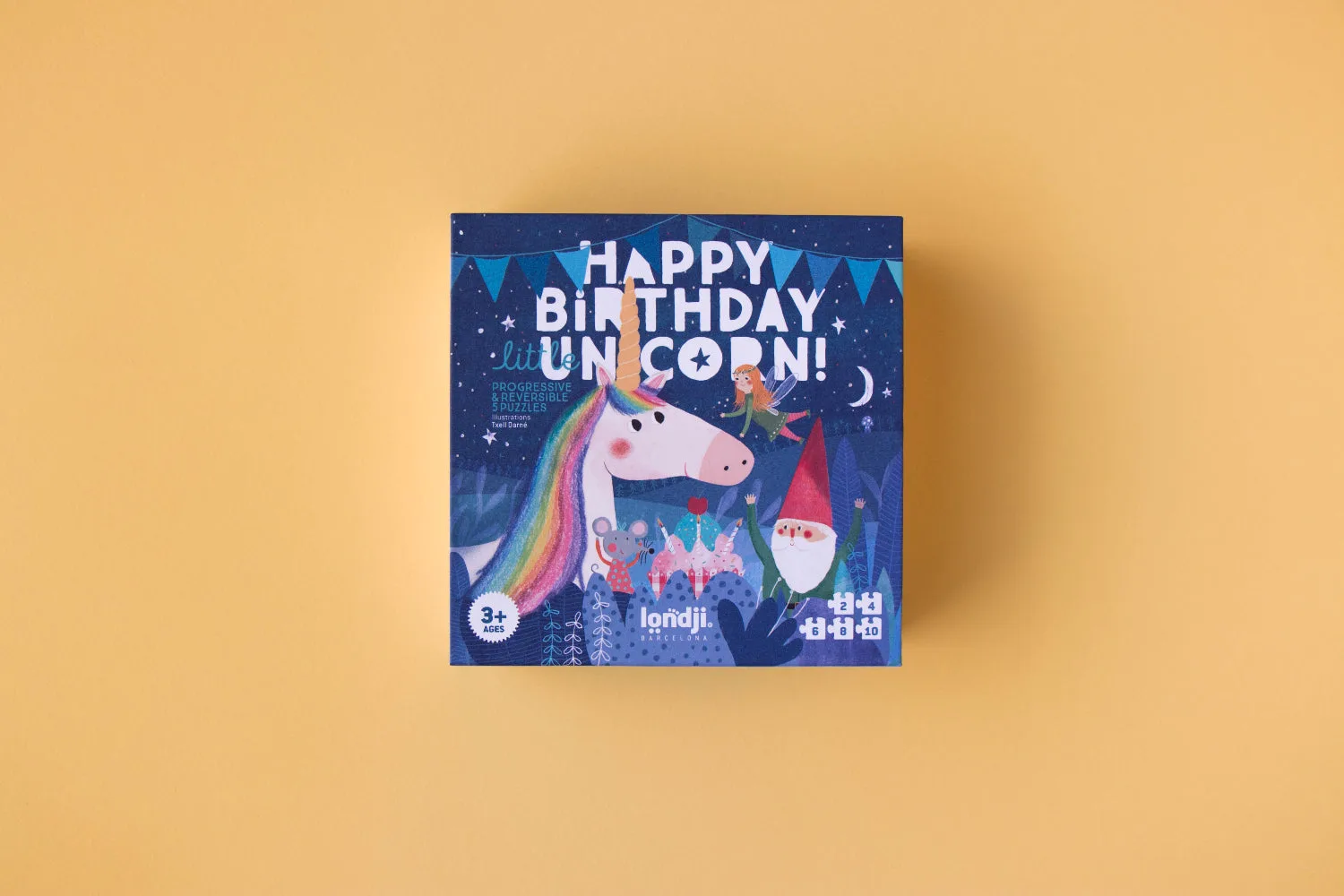Londji | Joyeux Anniversaire Licorne ! - Coffret de 5 puzzles évolutifs