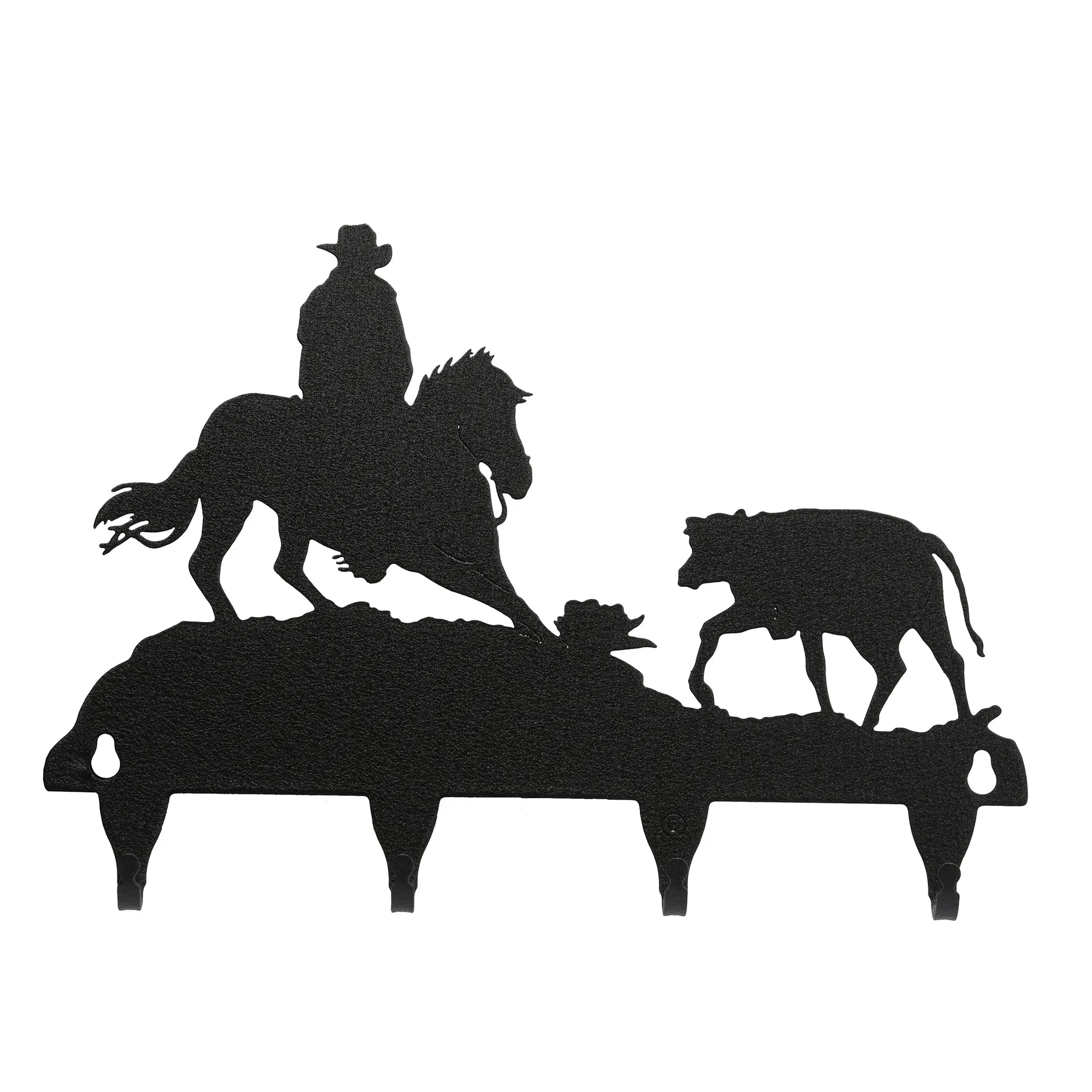 Cutting Horse With Cow Key Hooks