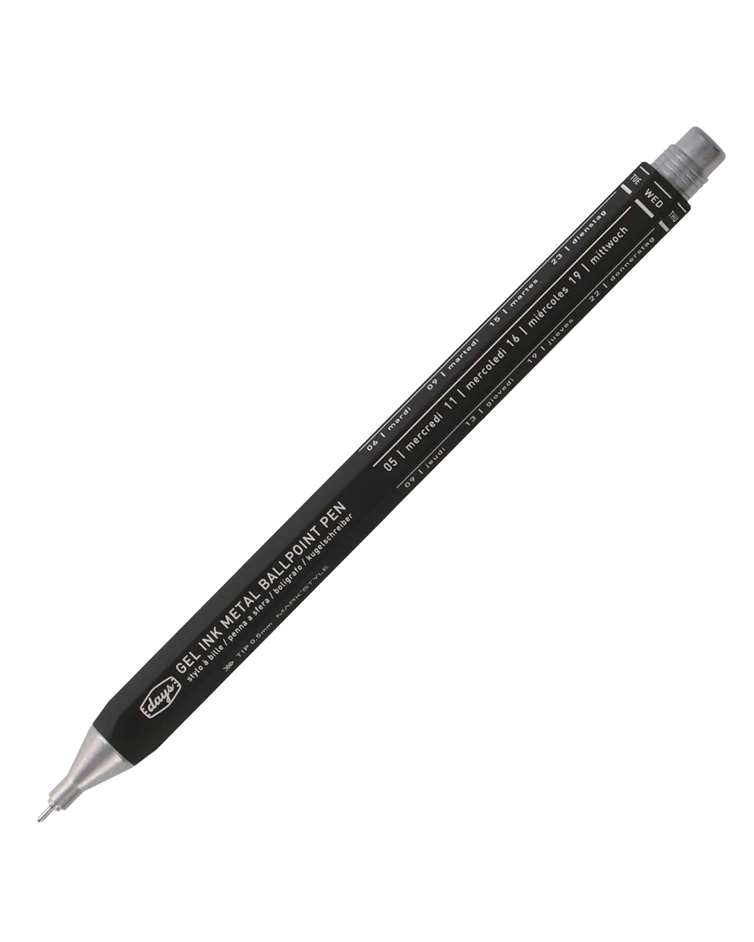 MARK'STYLE Days Gel Metal Ballpoint Pen