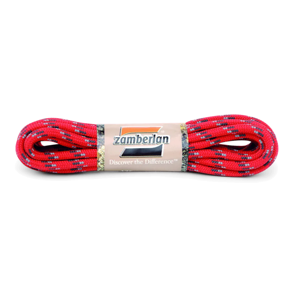 ROUND BOOT LACES - Red/Grey