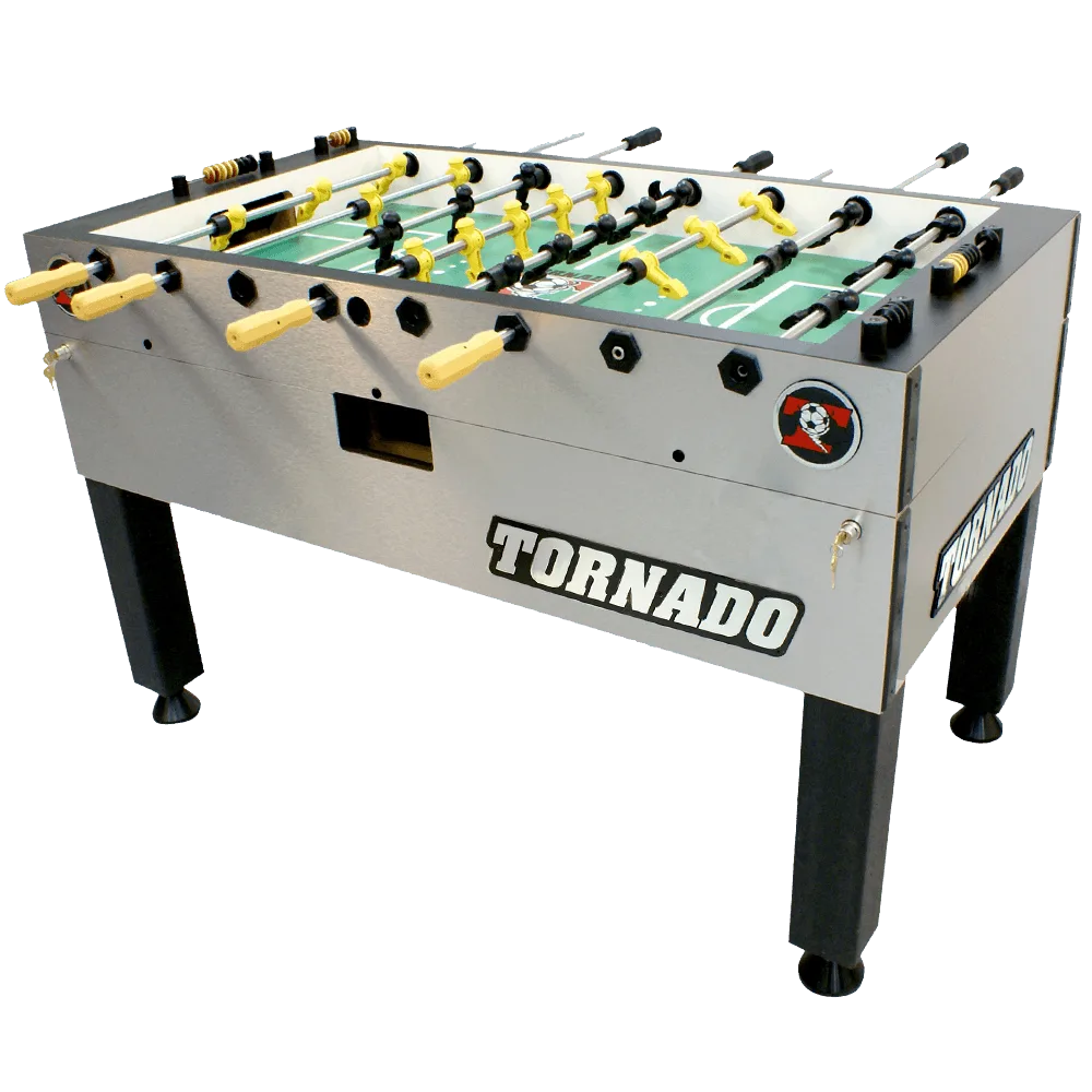 Tornado T-3000 Foosball Table In Silver/Platinum