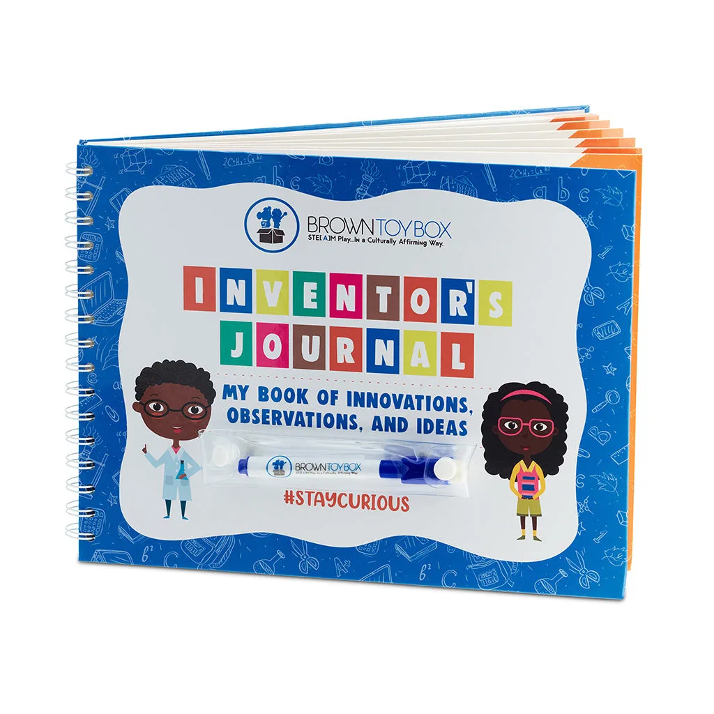 Inventor's Journal | STEM| Science Activity Book | Diverse Toys | Brown Toy Box