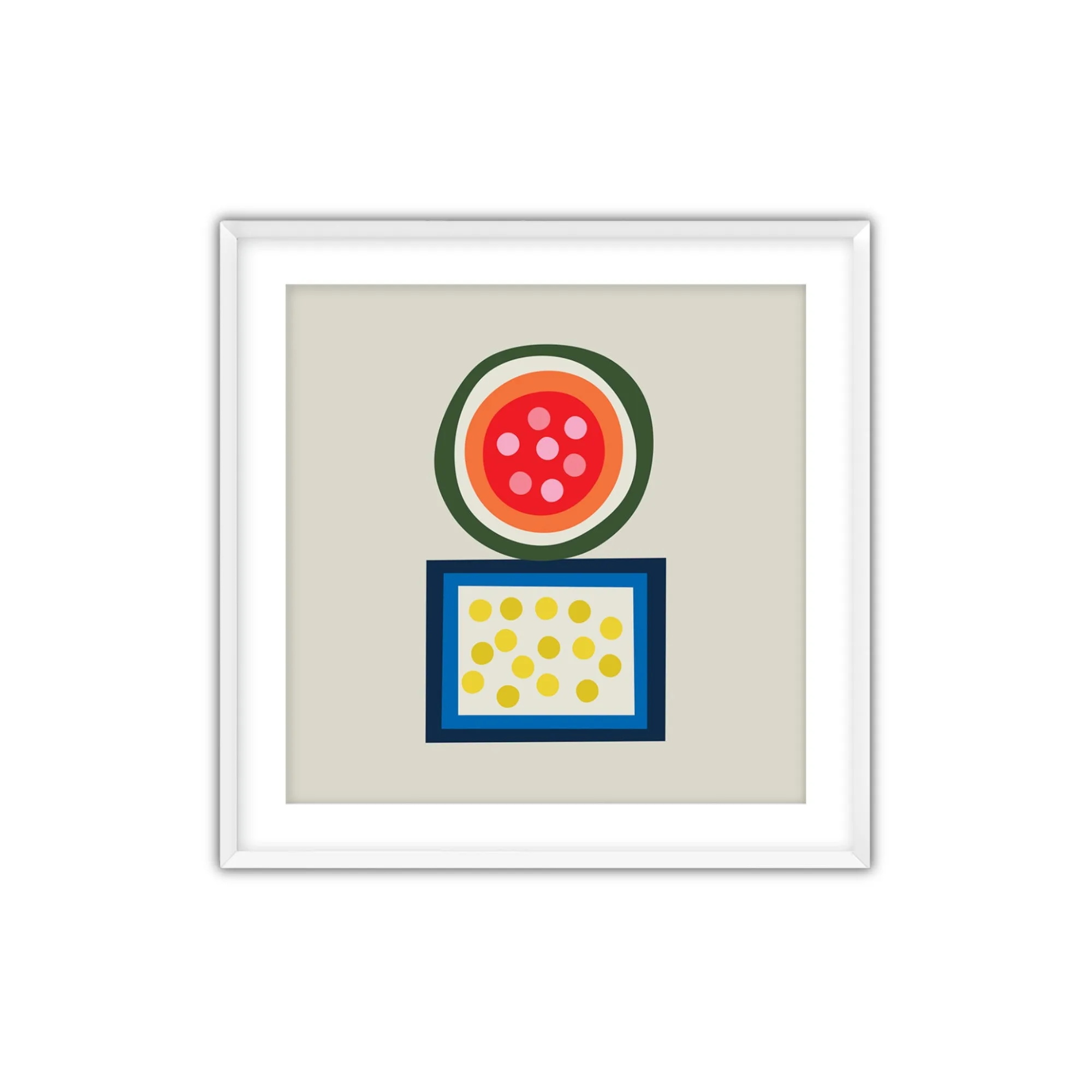 Fruit, Abstract Wall Art with Frame
