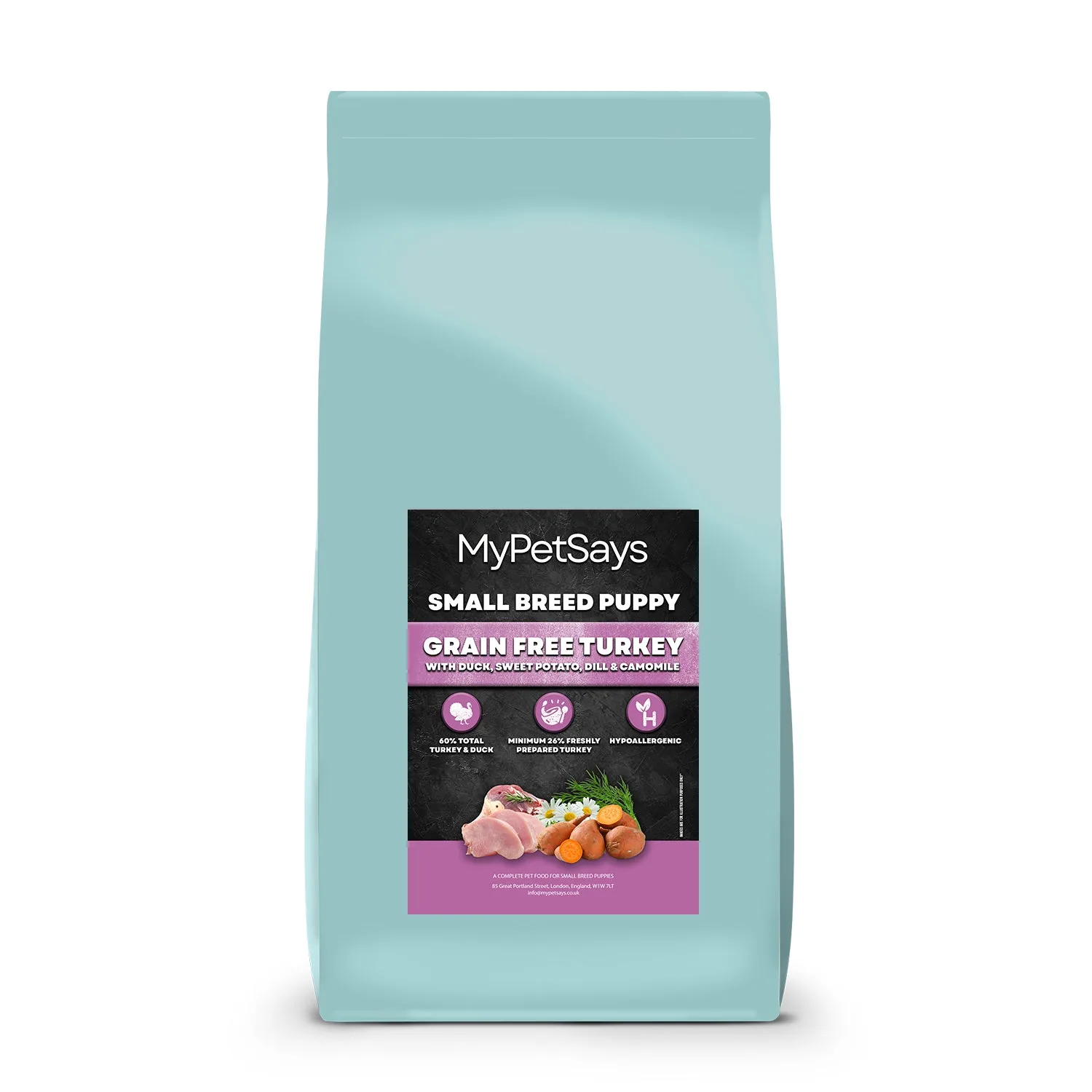 Grain Free Small Breed Puppy Food - Turkey with Duck, Sweet Potato & Dill