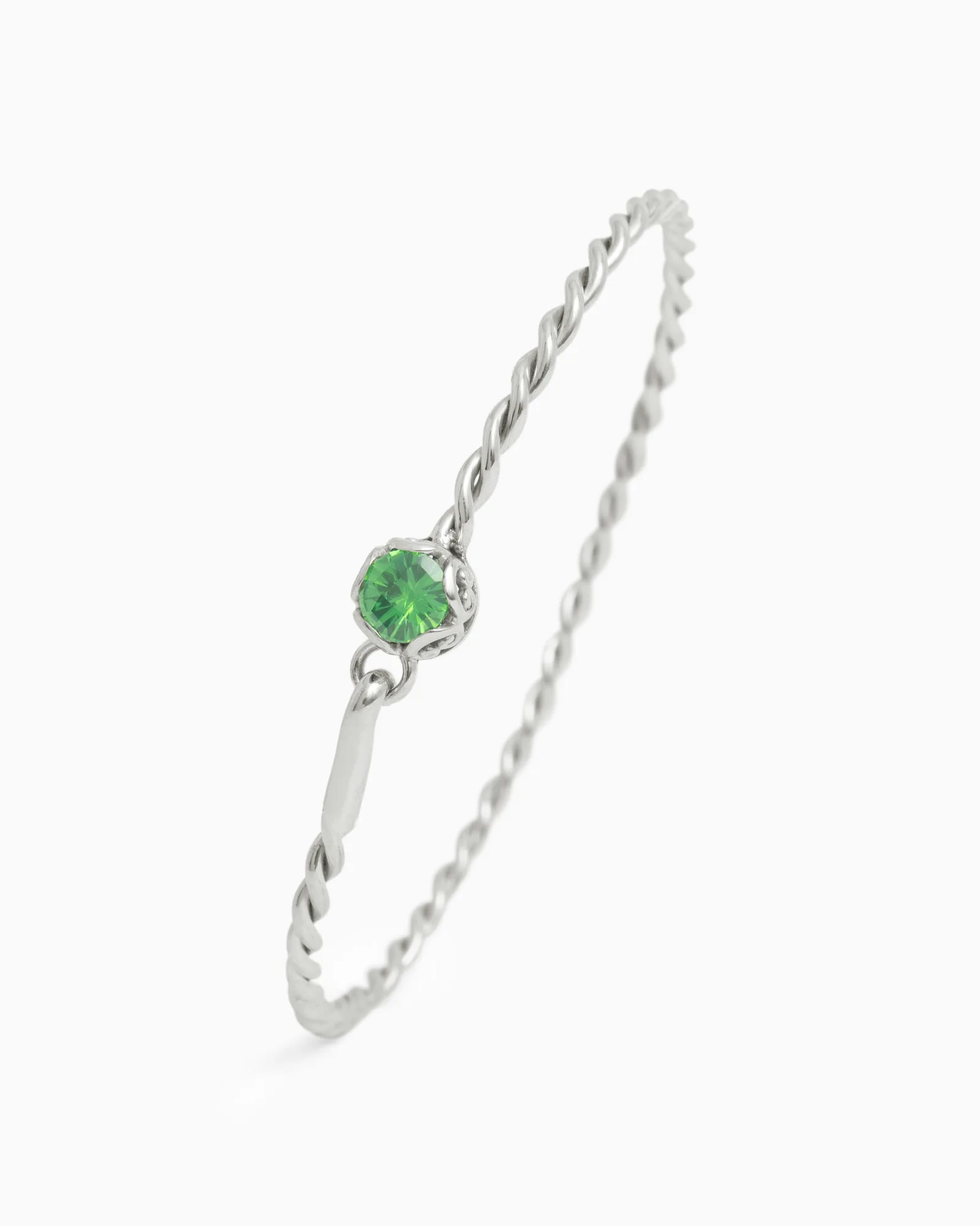 Princess Petroglyph gedraaide armband - Groene Zirkoon