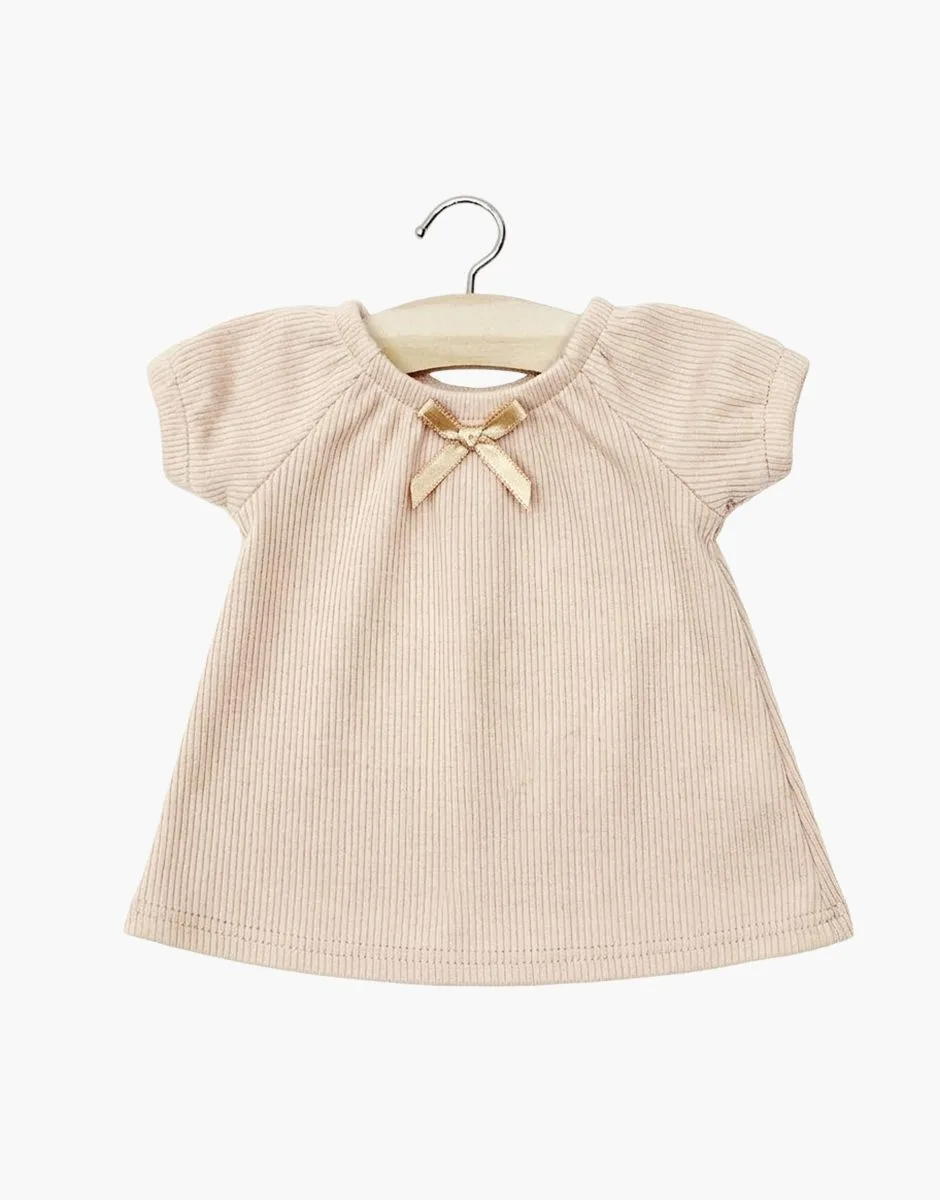 Chemise de nuit Sabrina en maille côtelée pétale