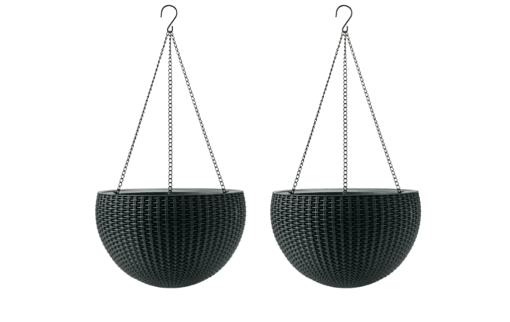 Hanging Planter Set of 2 - Graphite