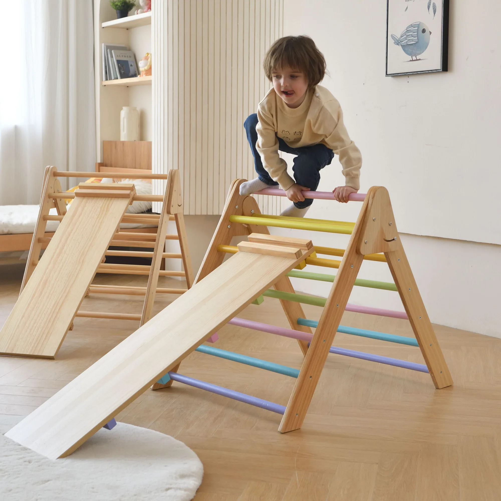 Olive - Pikler Triangle Ladder and Climber Slide - Multiple Sizes