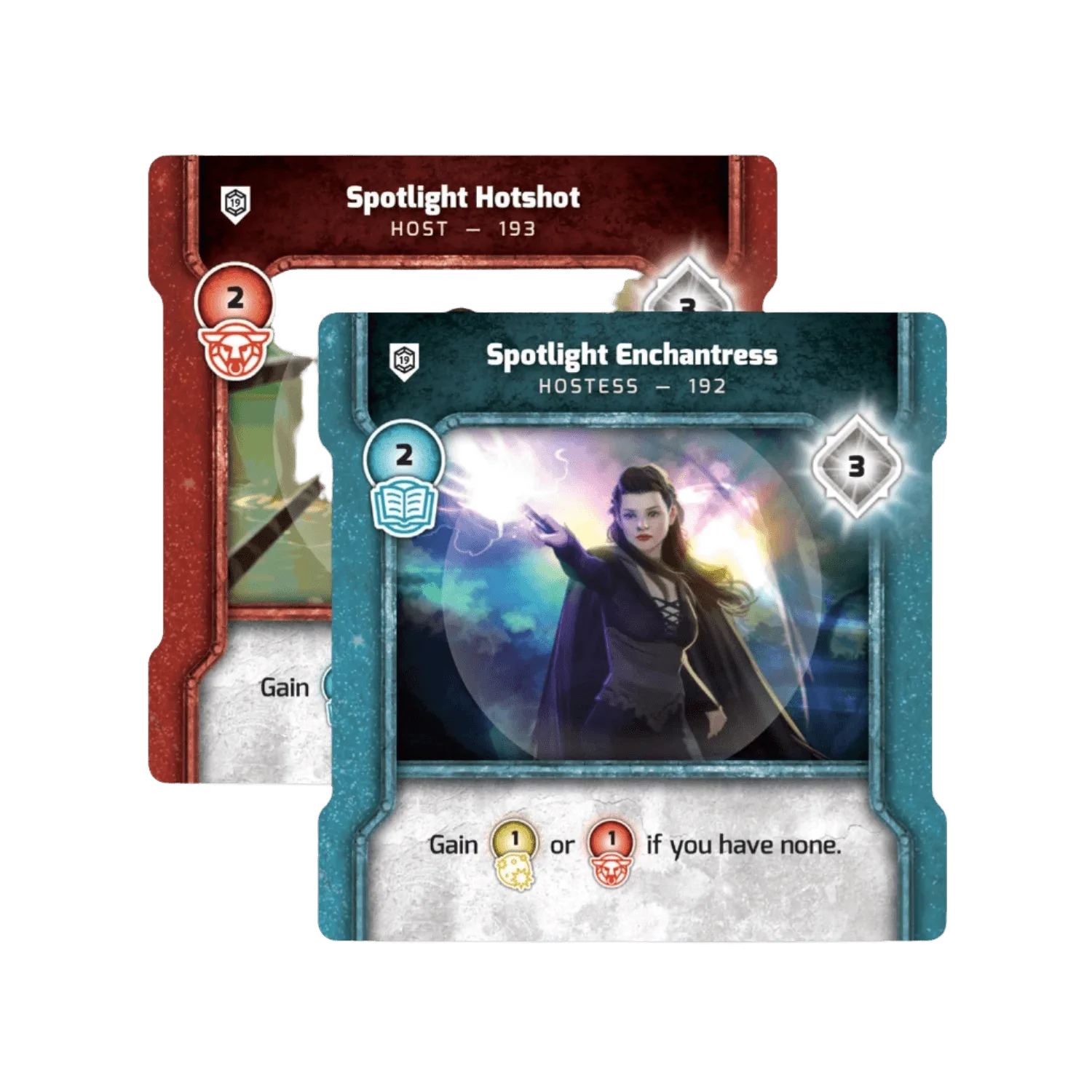 Par promocional Vindication® Board Game Spotlight (2019)