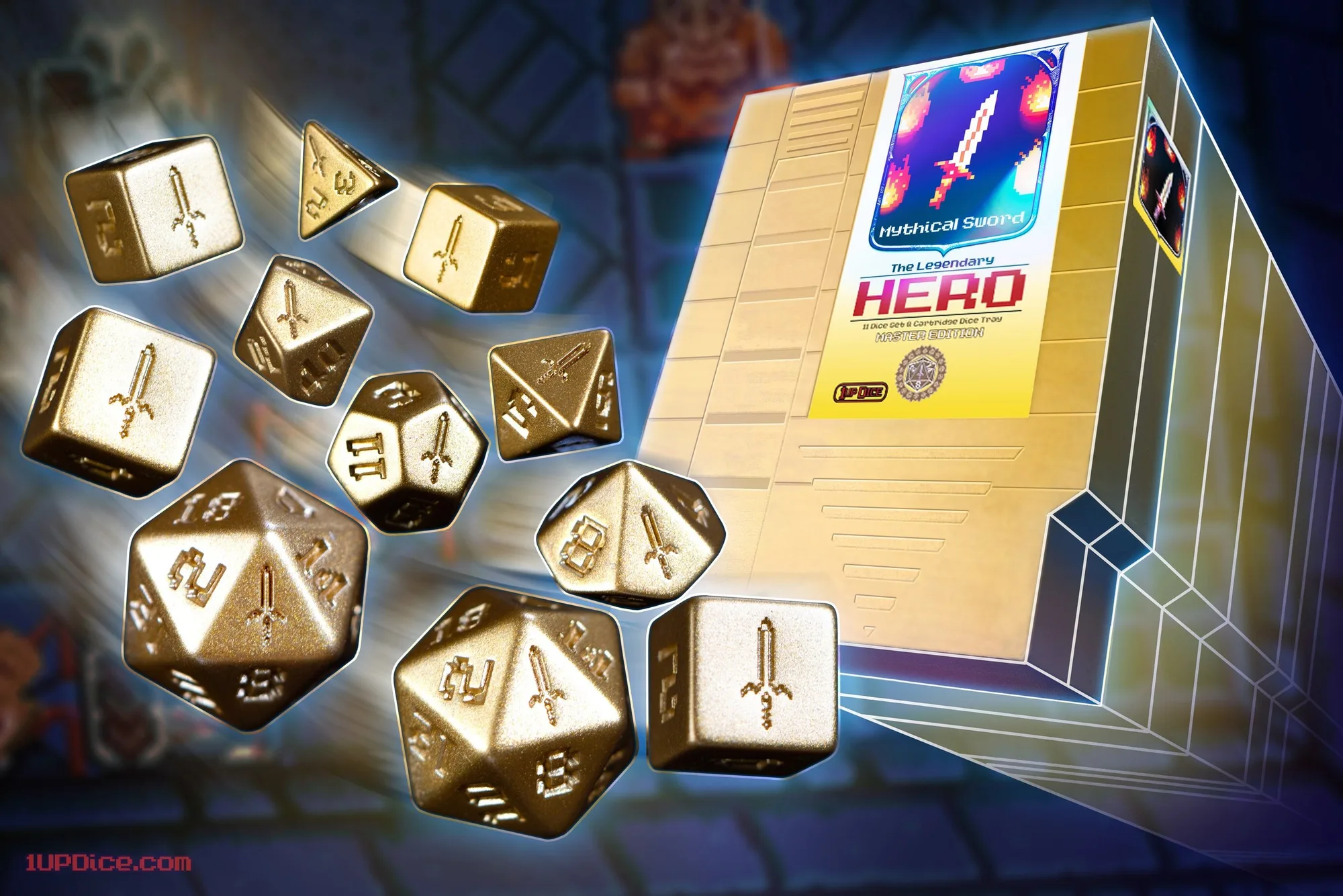 مجموعة 1UP-Dice Master Edition سيف أسطوري متعدد السطوح