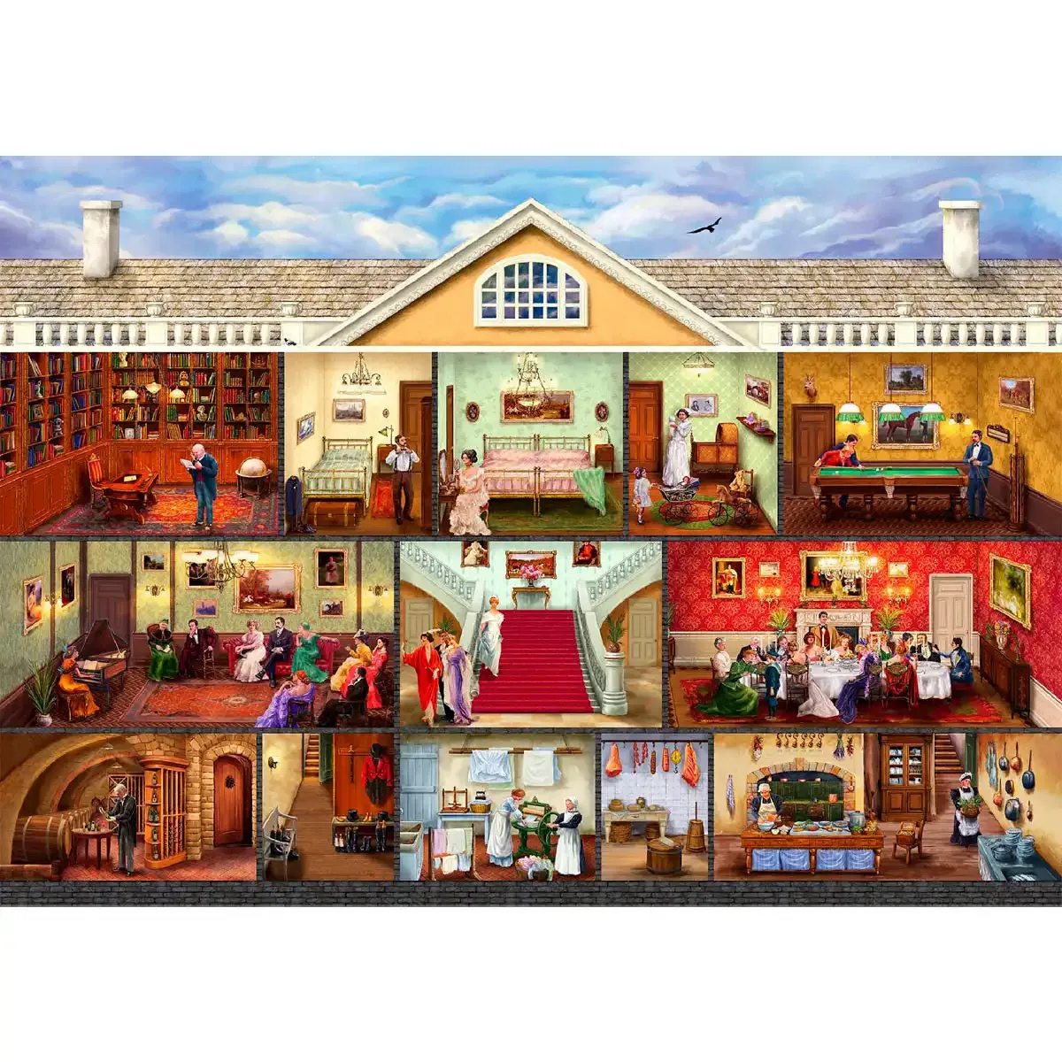 Victorian Mansion 4000 Wooden Puzzle