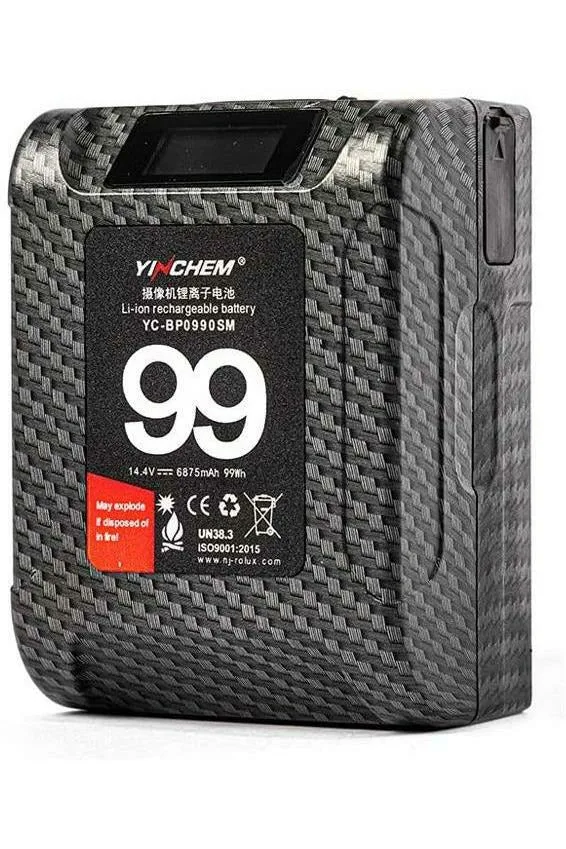 Rolux (YINCHEM) 14.4V 99Wh Mini Pocket Compact Lithium-Ion V-Mount Battery Two D-Tap Two USB