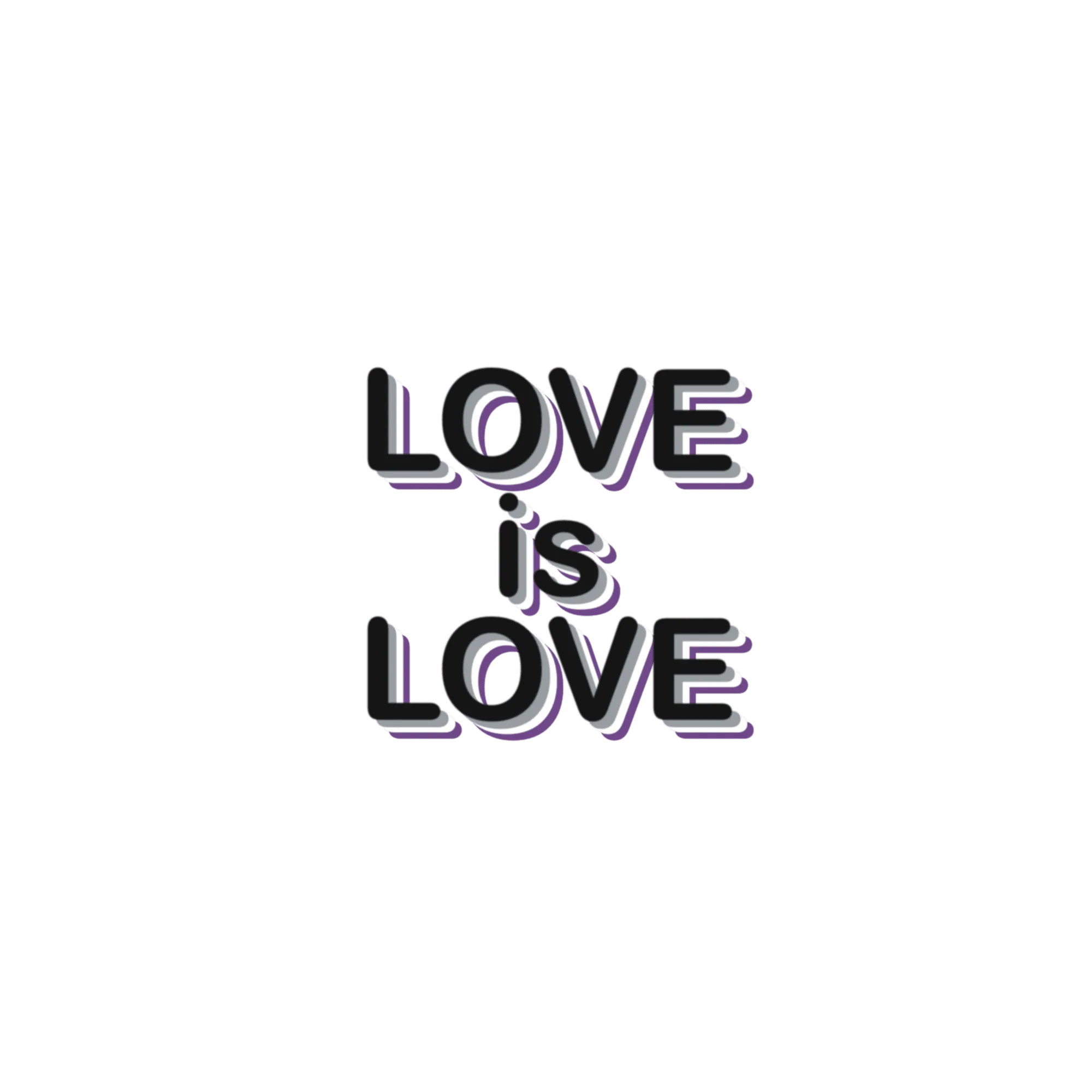 Asexual LOVE IS LOVE Sticker