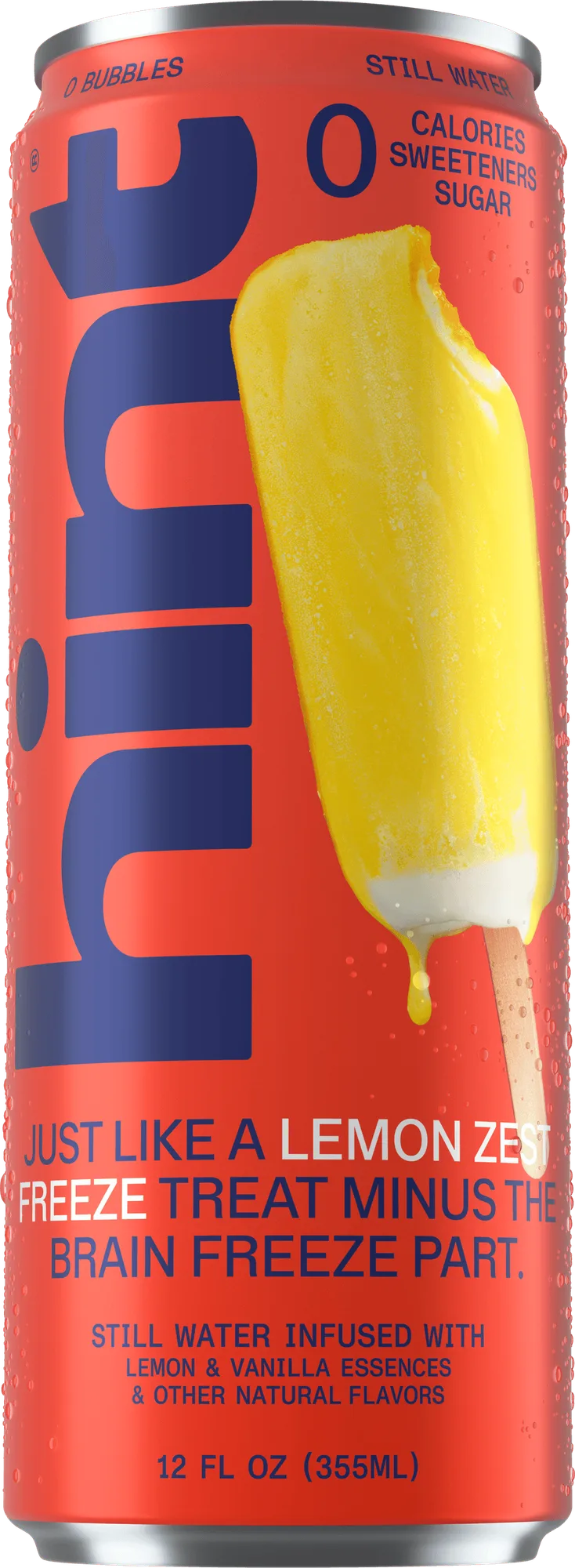 hint® Lemon Zest Freeze water - 12 pack 12oz stille blikjes