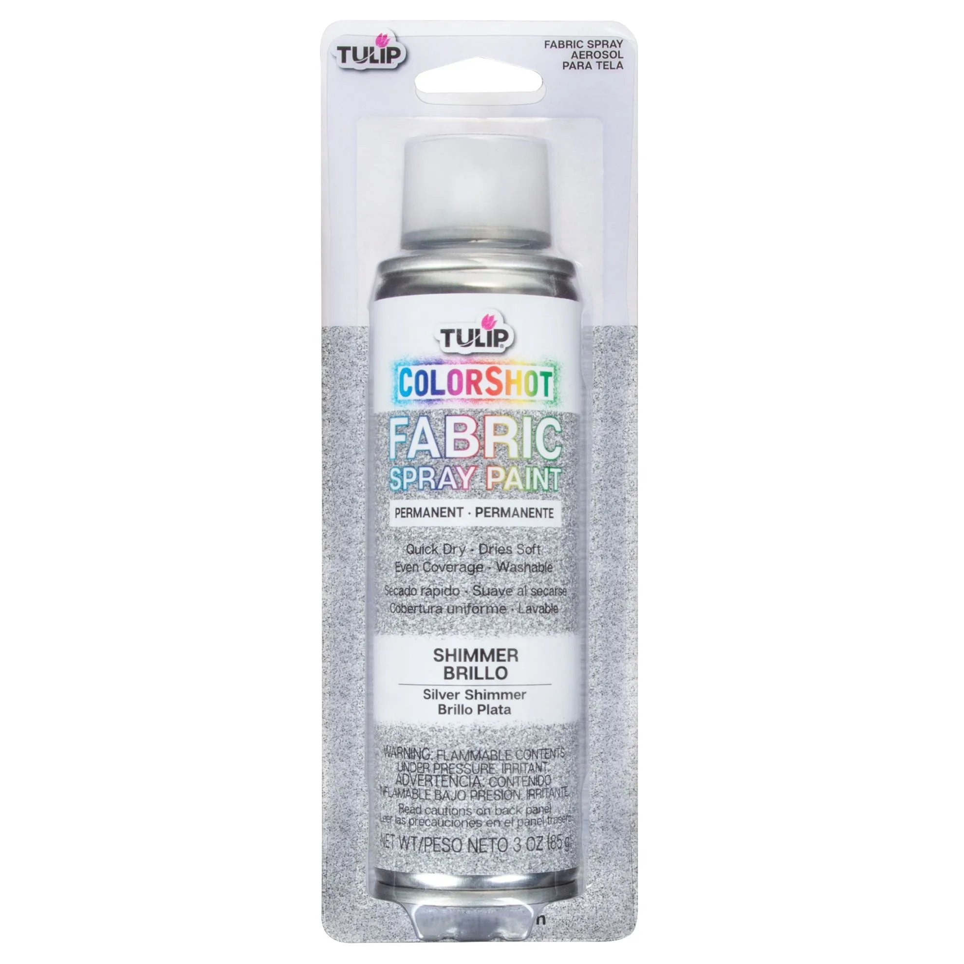 Tulip ColorShot Fabric Spray Silver Shimmer
