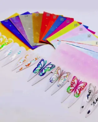 How to Use Holographic Butterfly Nail Stickers